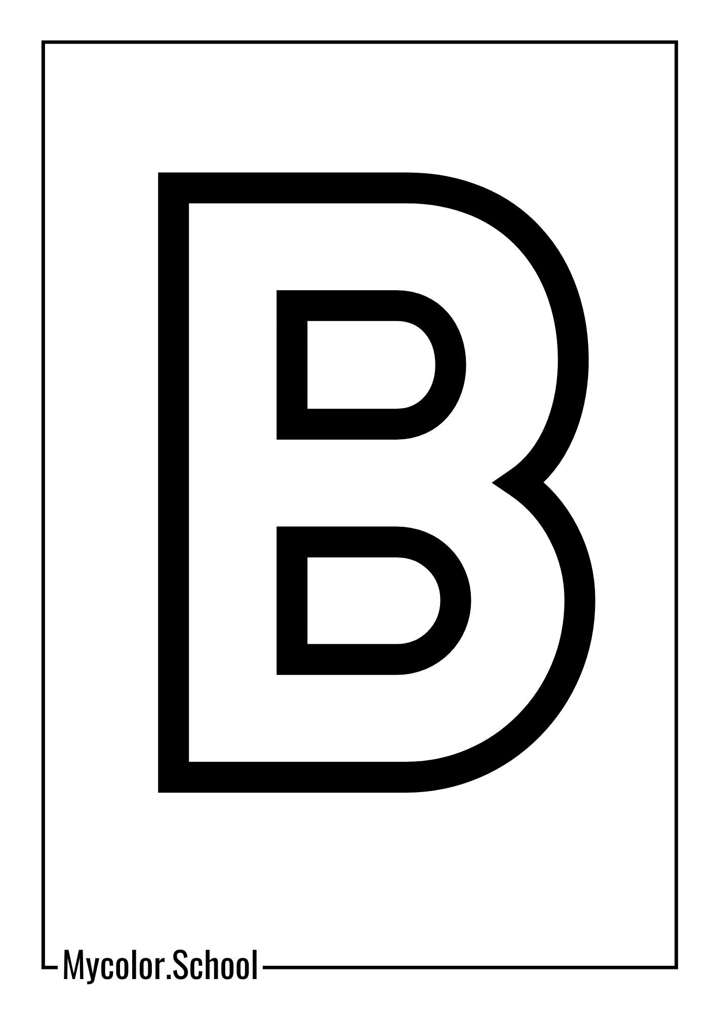 Alphabet Coloring Pages Letter B