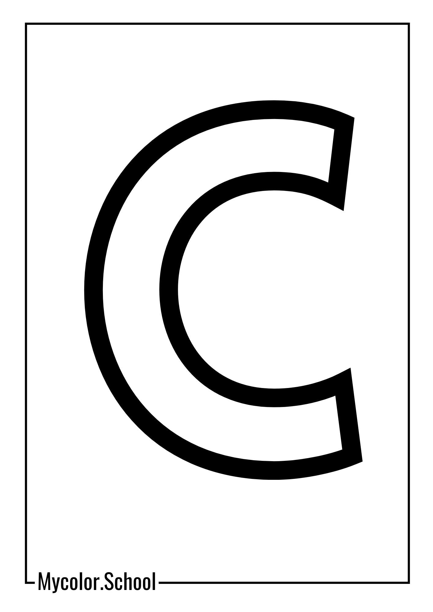 Alphabet Coloring Pages Letter C