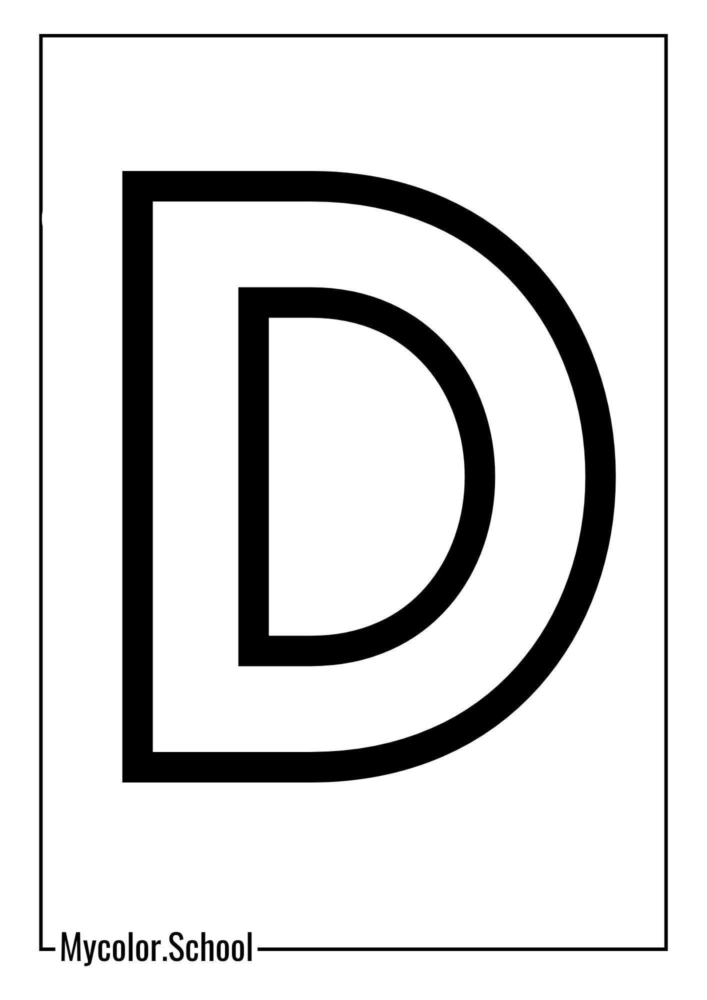 Alphabet Coloring Pages Letter D