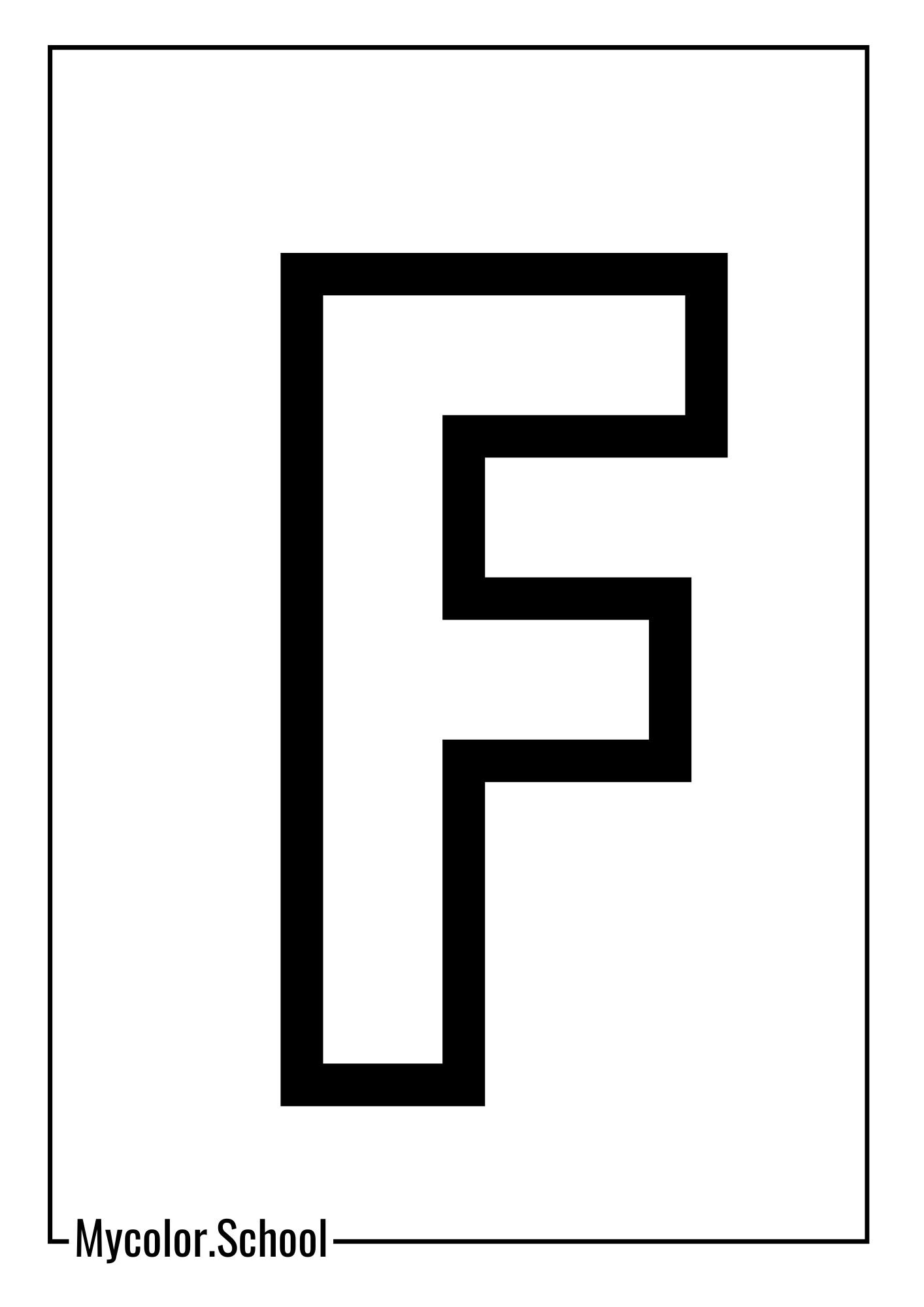 Alphabet Coloring Pages Letter F