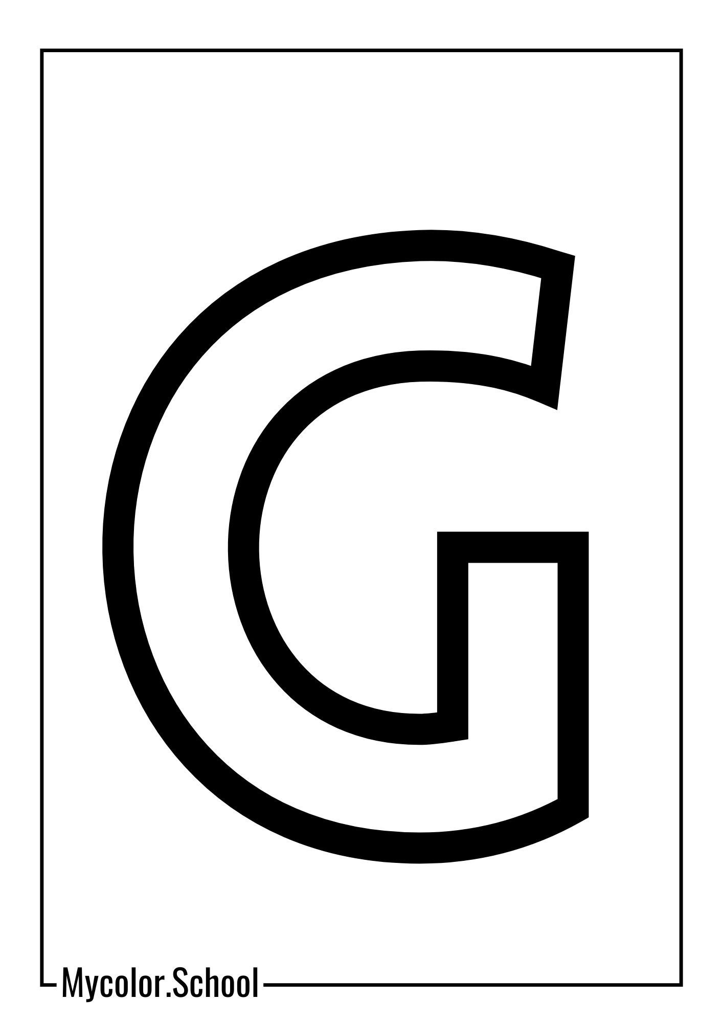 Alphabet Coloring Pages Letter G