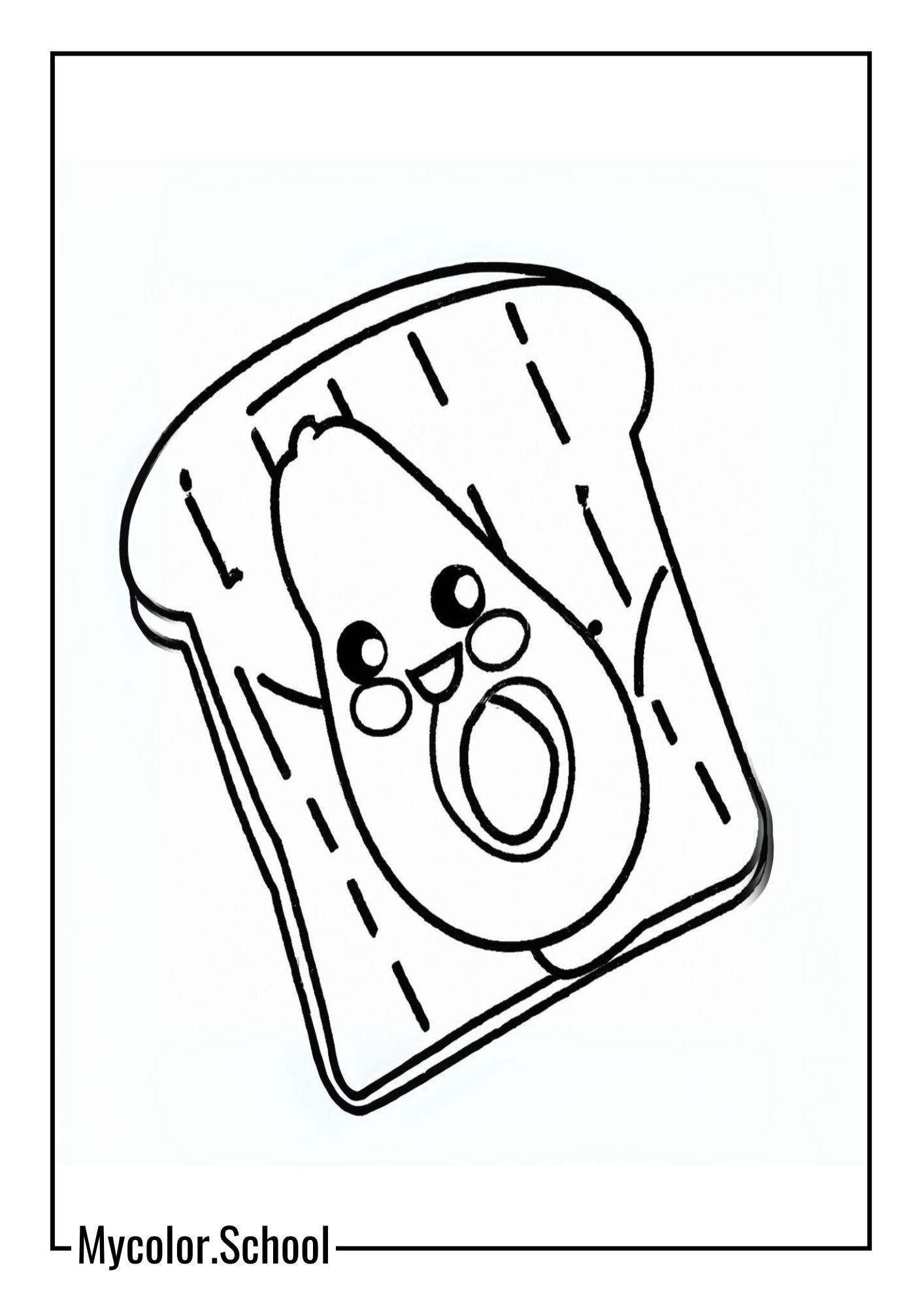 Avocado Coloring Pages Avocado Toast