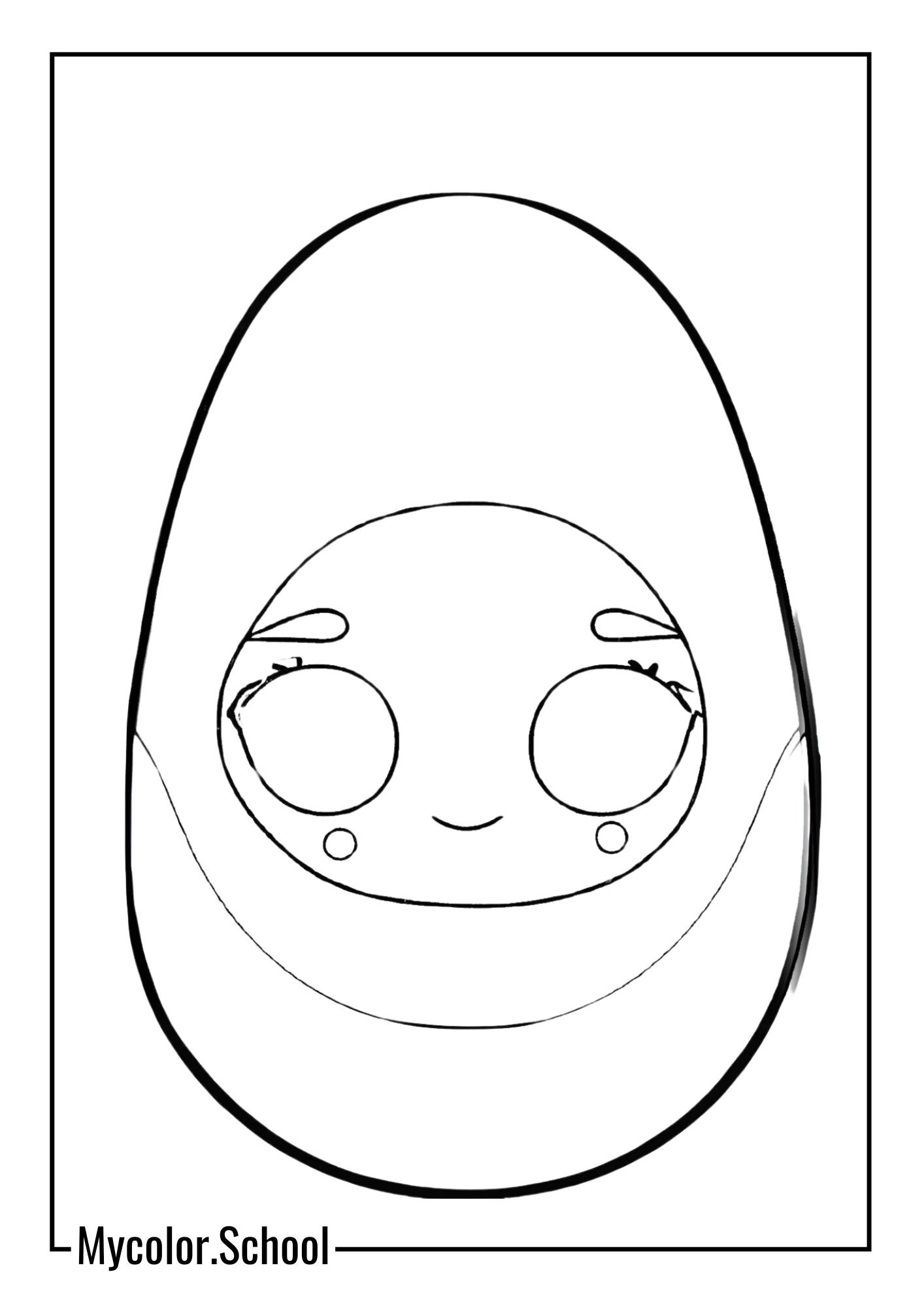 Avocado Coloring Pages Avocado Face Mask