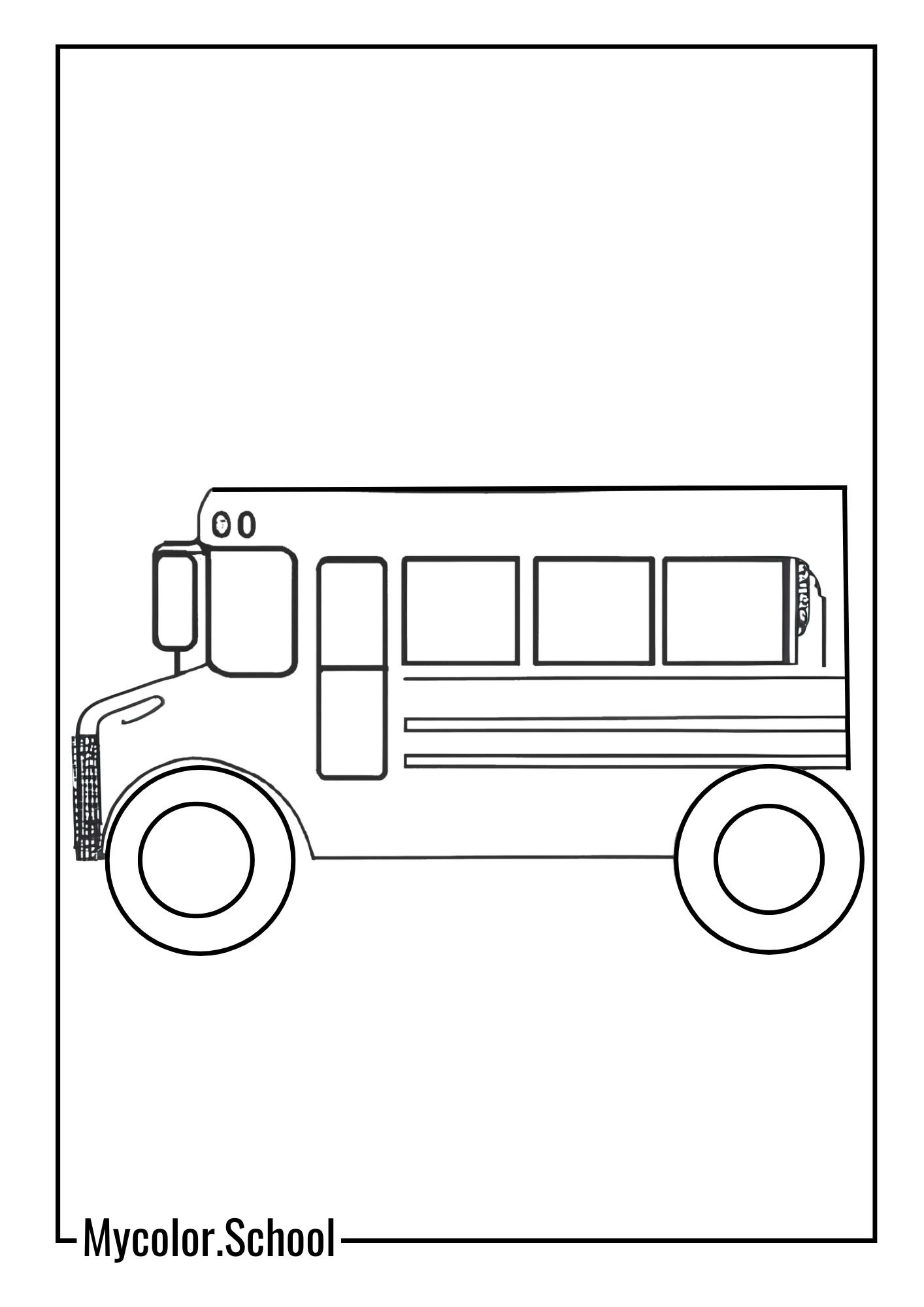 Back to School Coloring Pages school bus