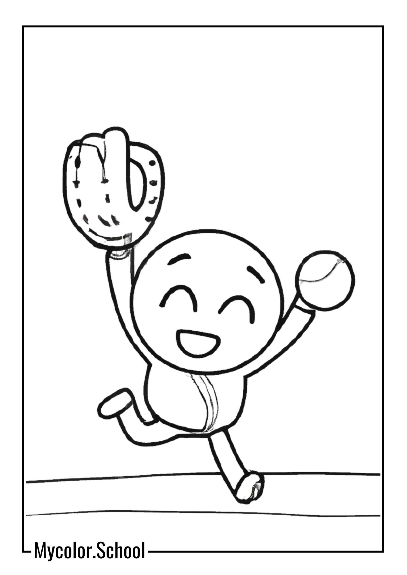 Ball Coloring Pages Baseball Memories