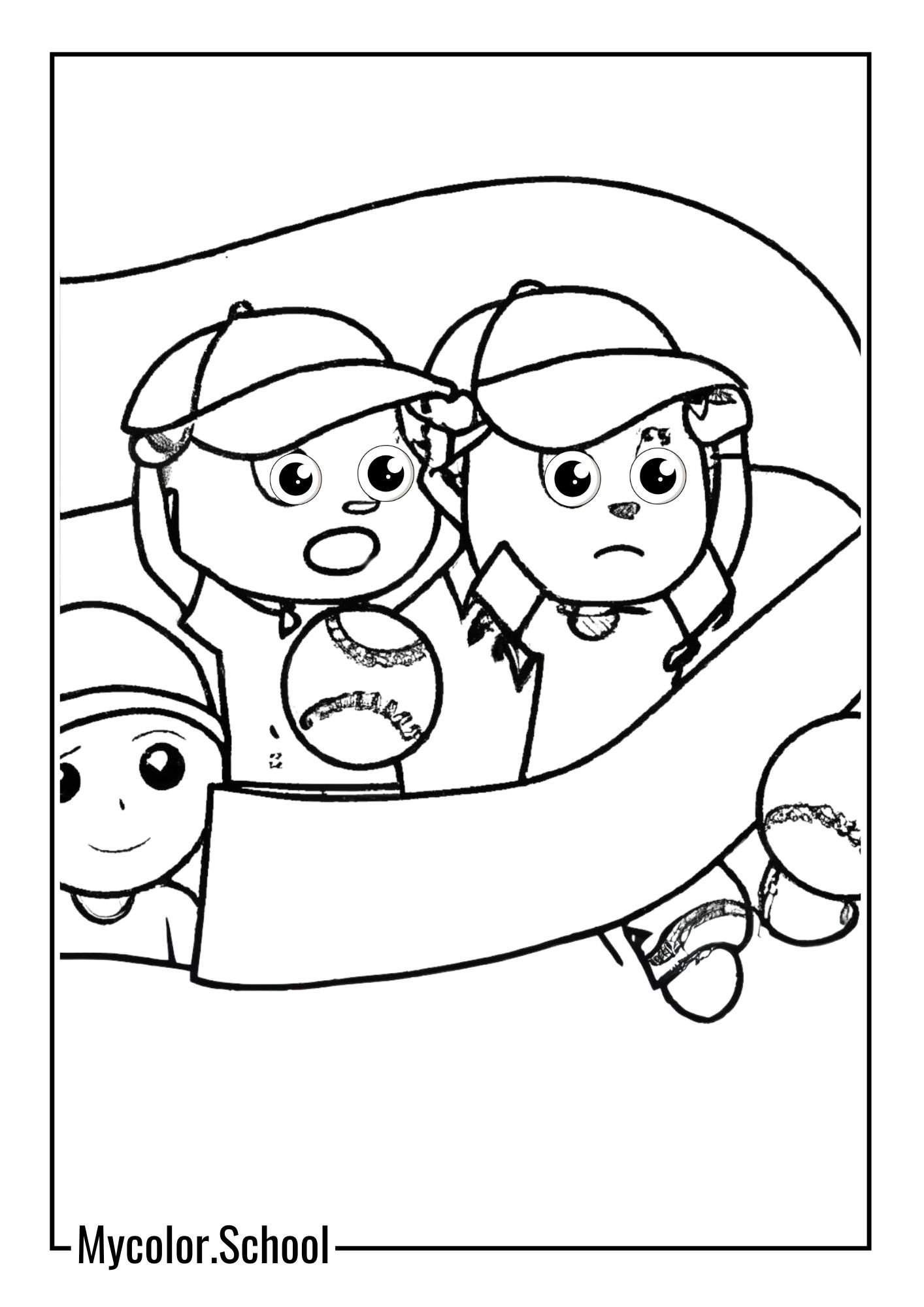 Ball Coloring Pages Baseball Fans