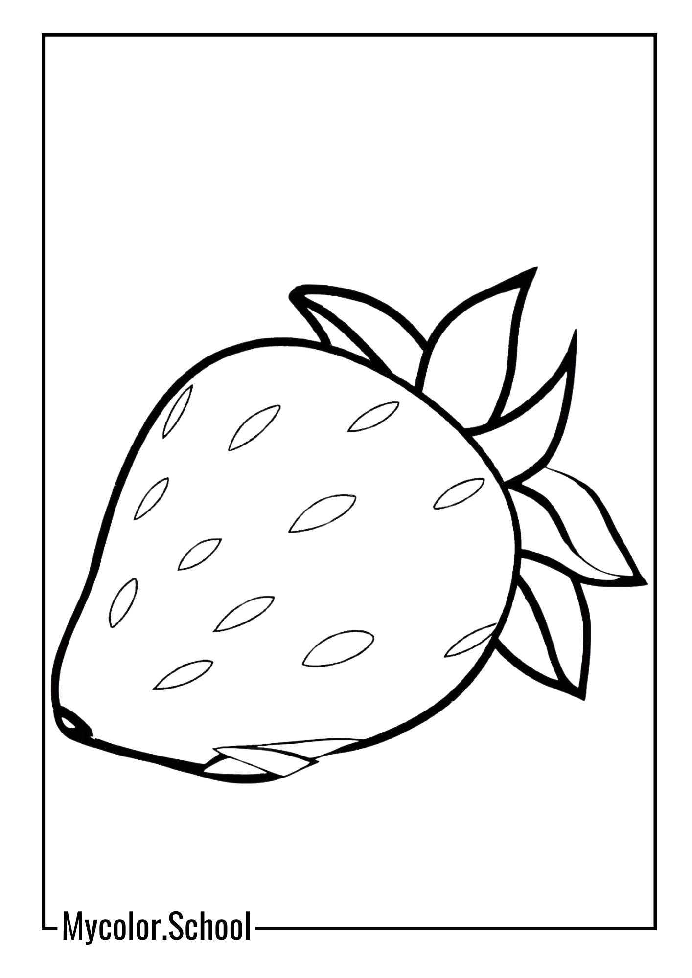 Berry Coloring Pages juicy strawberry with its vibrant red color