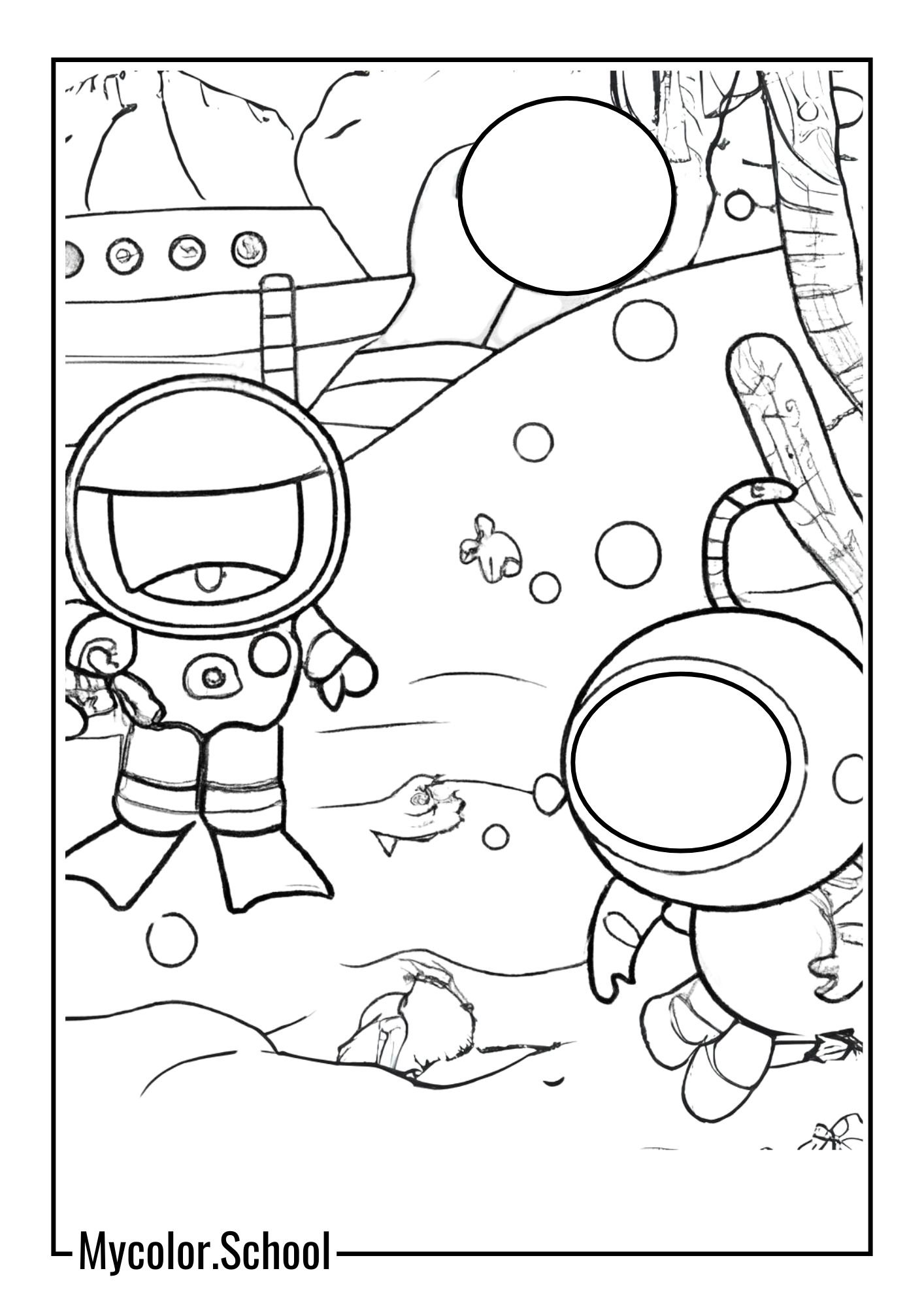 Boyish Coloring Pages Underwater Adventure