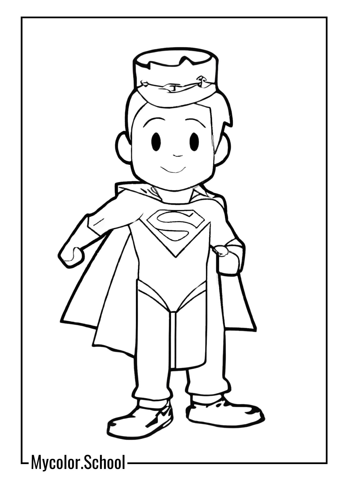 Boys Coloring Pages classic superhero - Superman