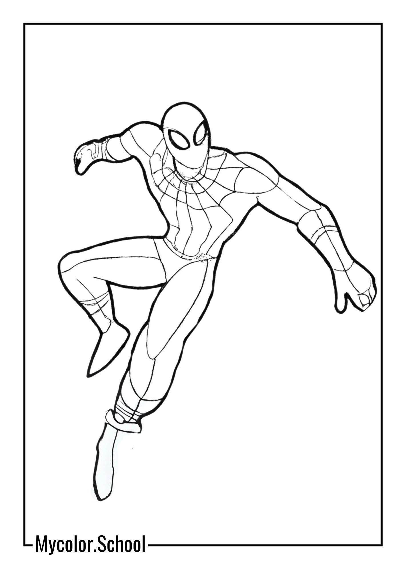 Boys Coloring Pages web-slinging hero