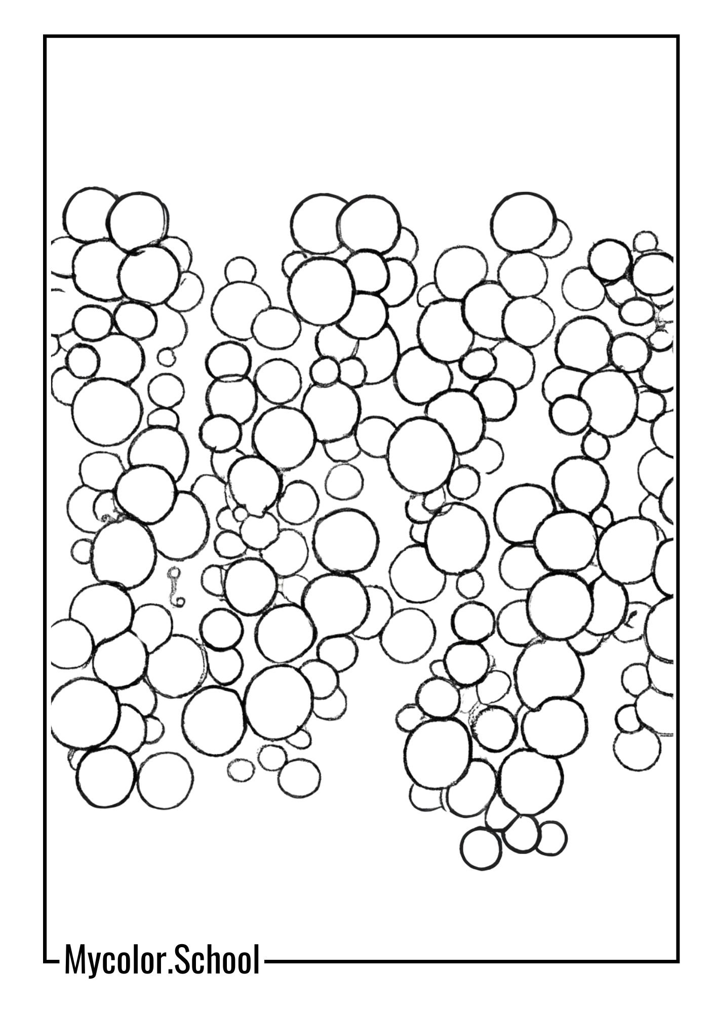 Bubble Coloring Pages bubbles scattered across the page