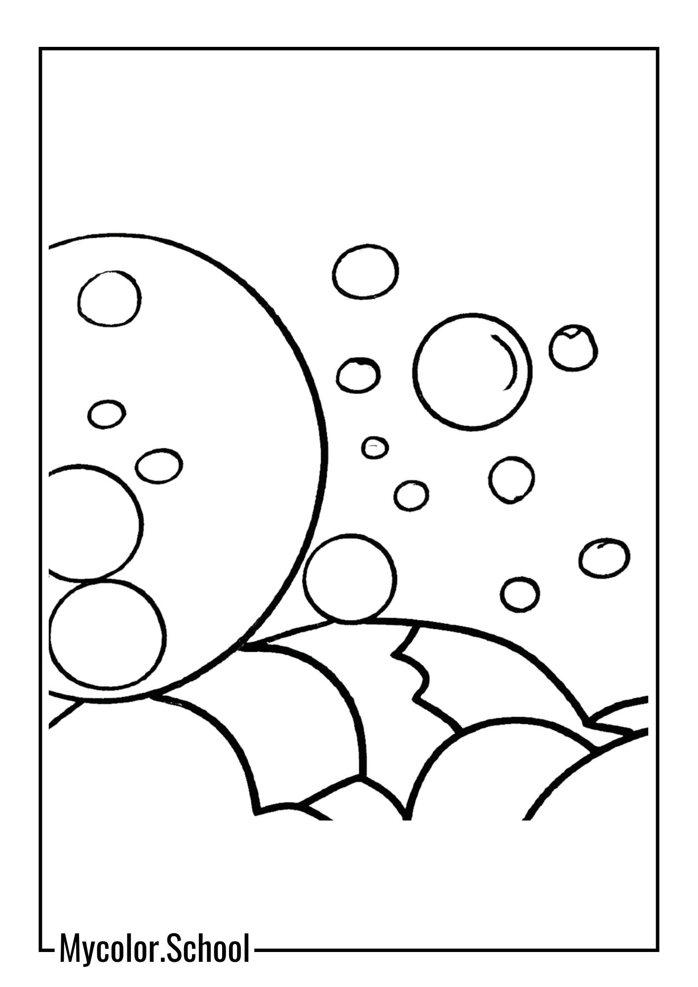 Bubble Coloring Pages bubble underwater scene