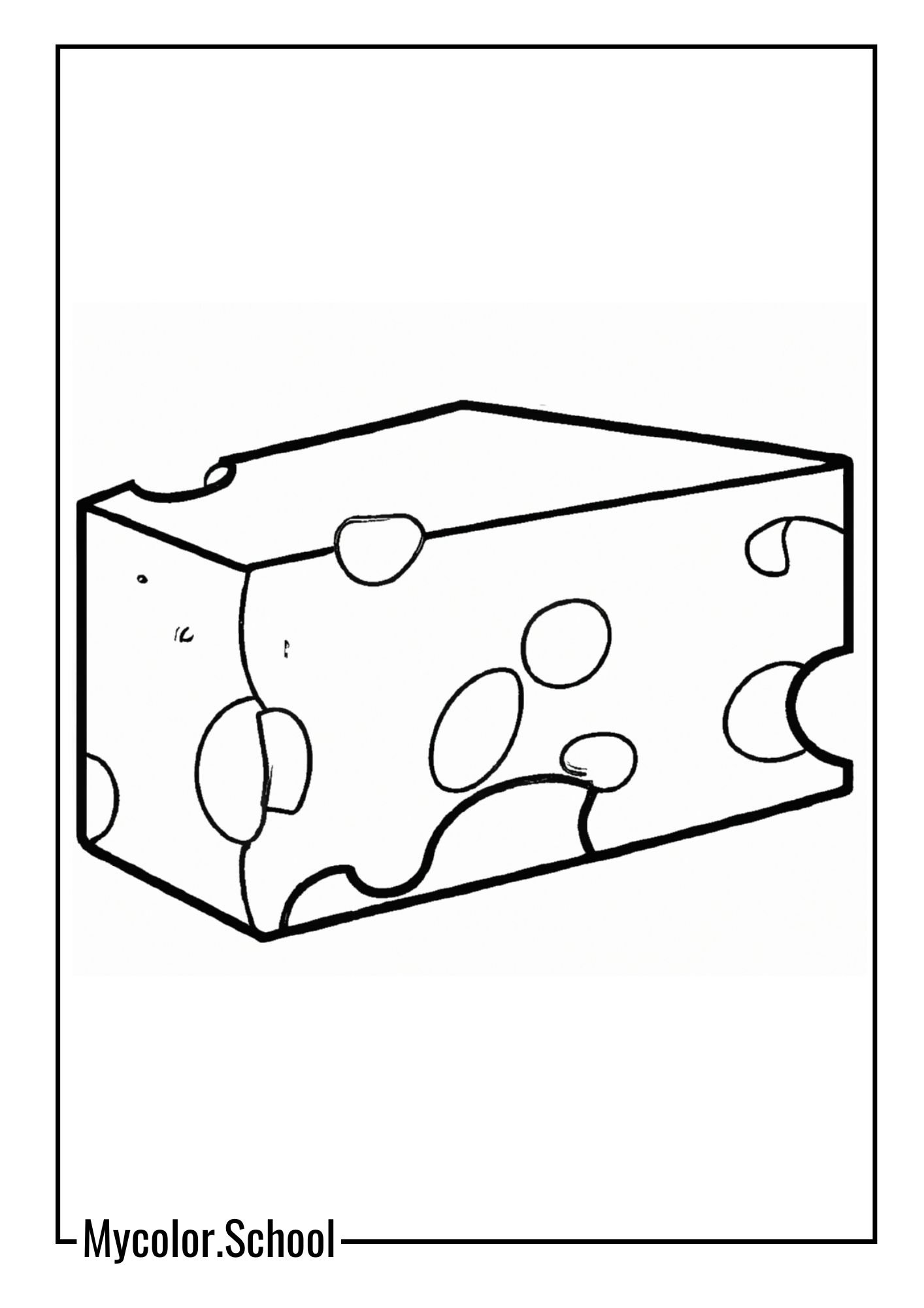 Cheese Coloring Pages classic cheese