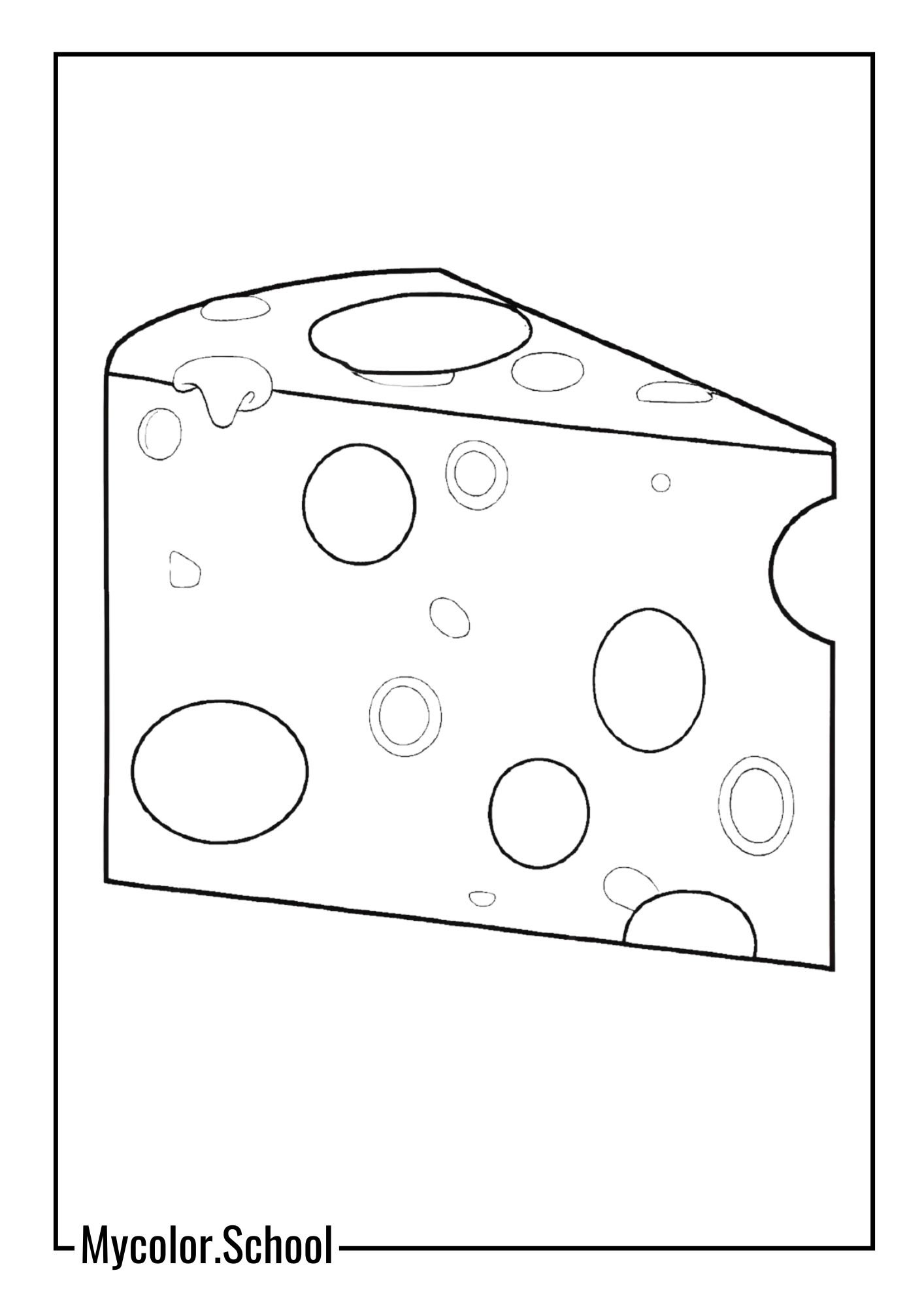 Cheese Coloring Pages rich and creamy brie cheese