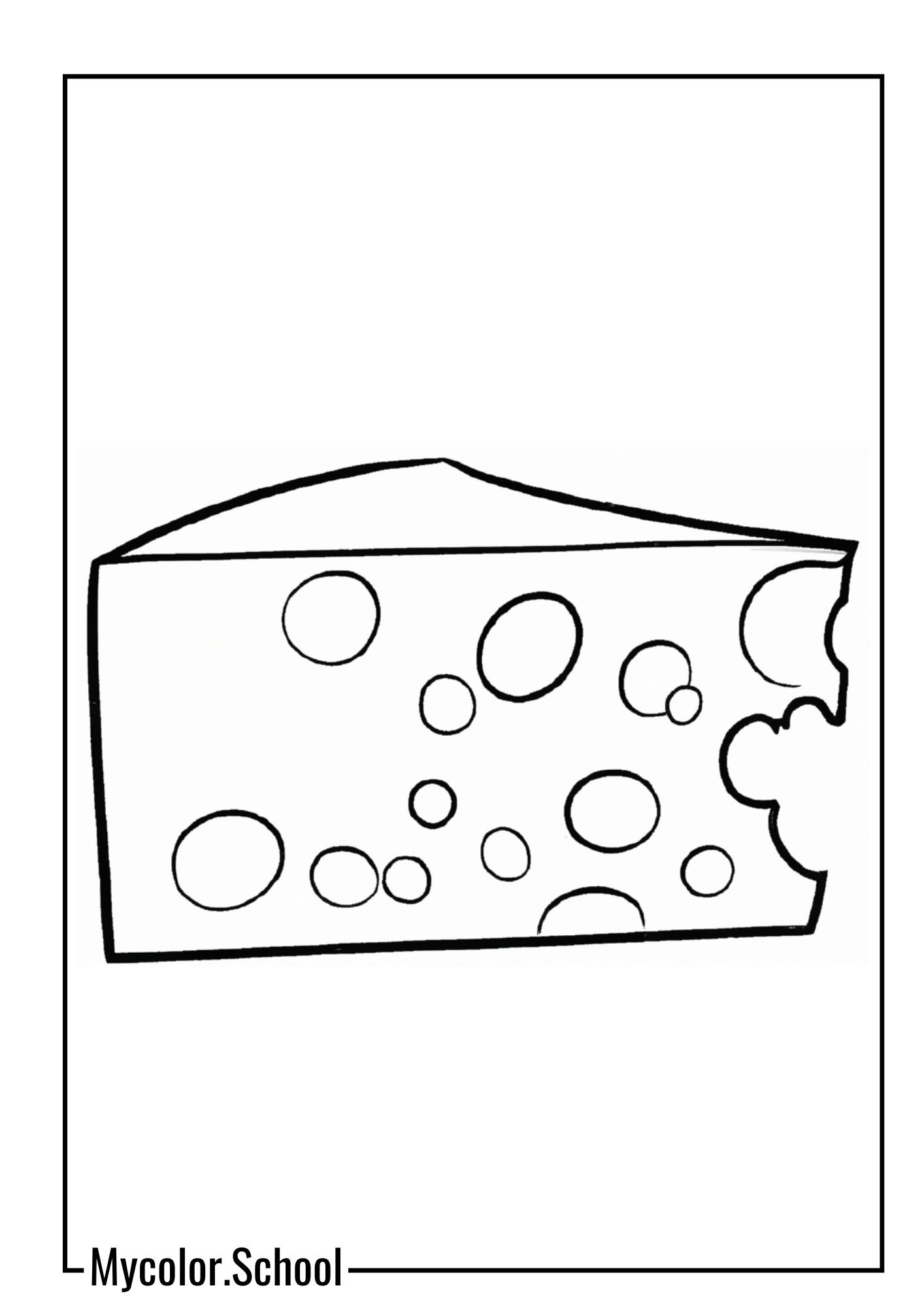 Cheese Coloring Pages cheese with a bit more bite