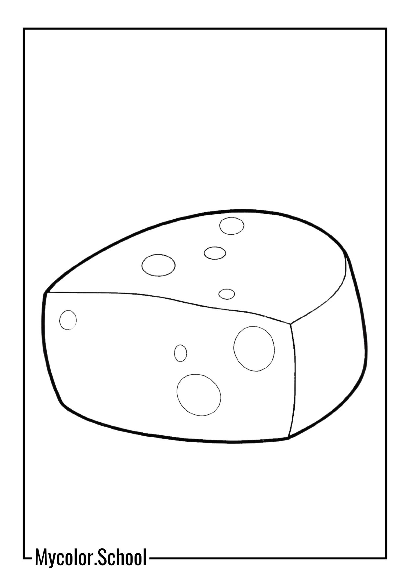 Cheese Coloring Pages Italian cheese