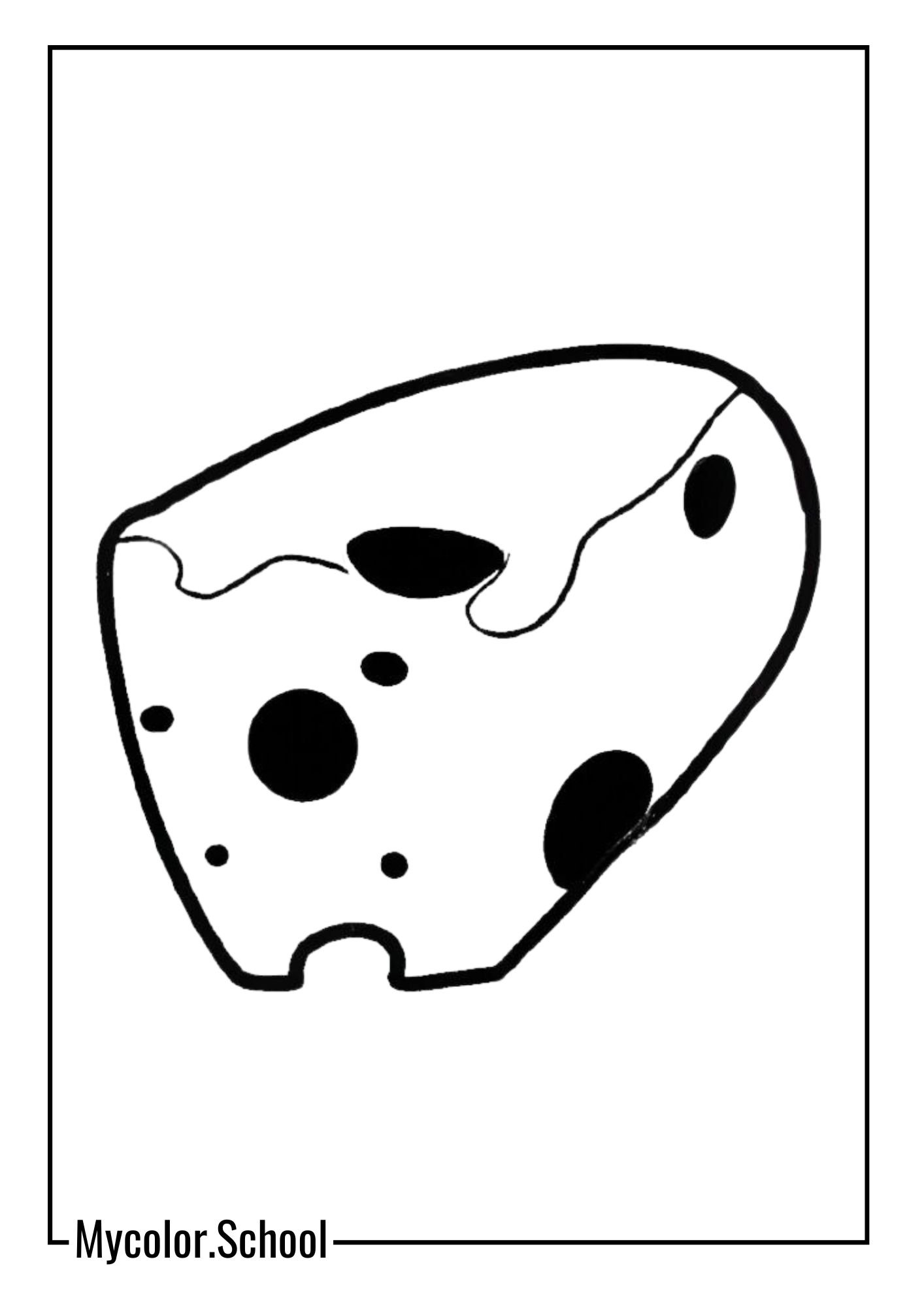 Cheese Coloring Pages colorful cheese