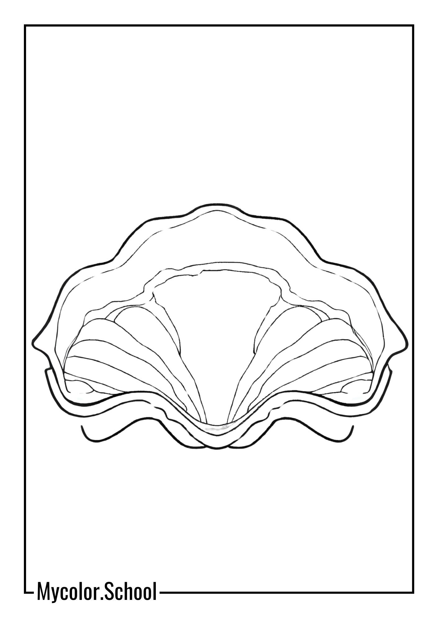 Clam Coloring Pages giant clam