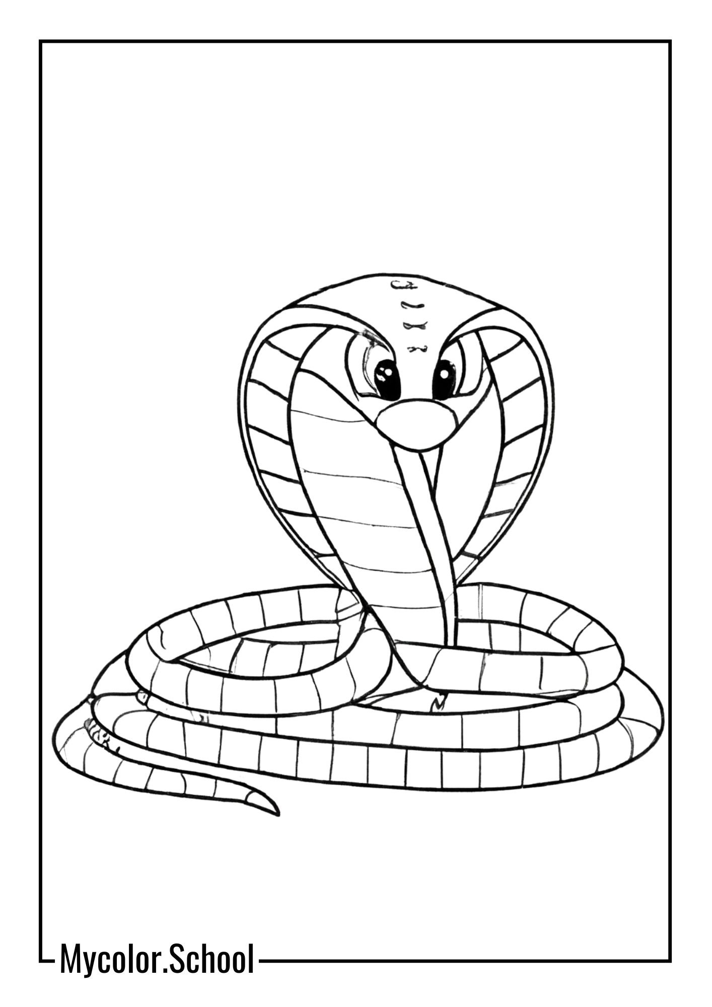 Cobra Coloring Pages cobra coiled up