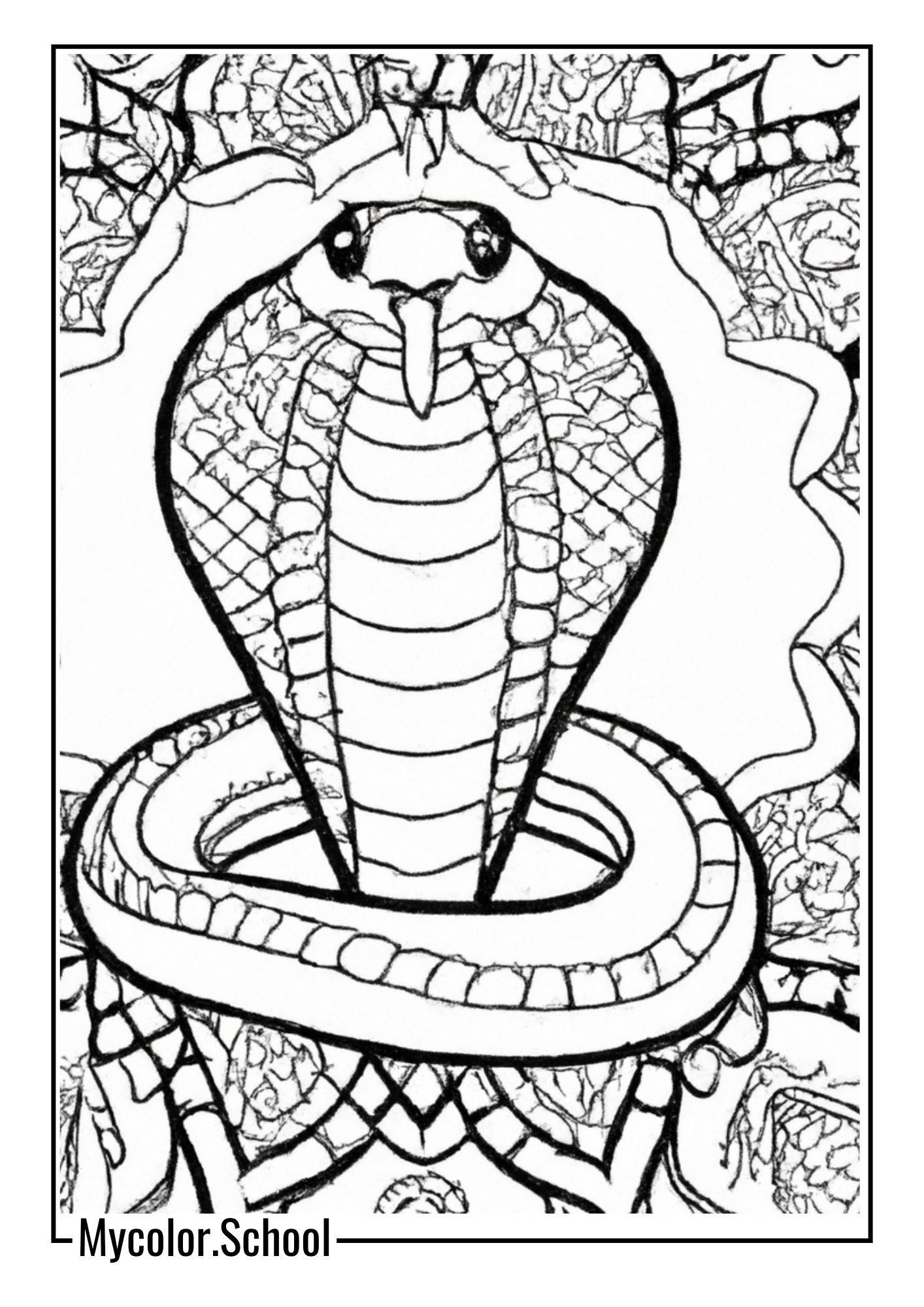 Cobra Coloring Pages cobra surrounded by a beautiful mandala design
