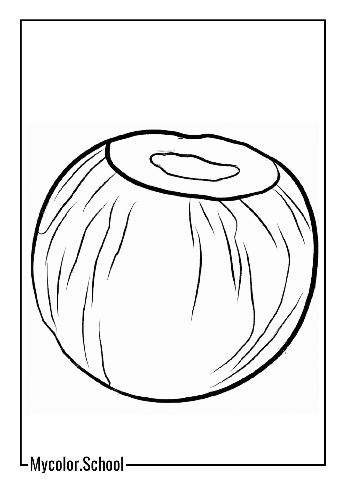 Coconut Coloring Pages detailed coconut
