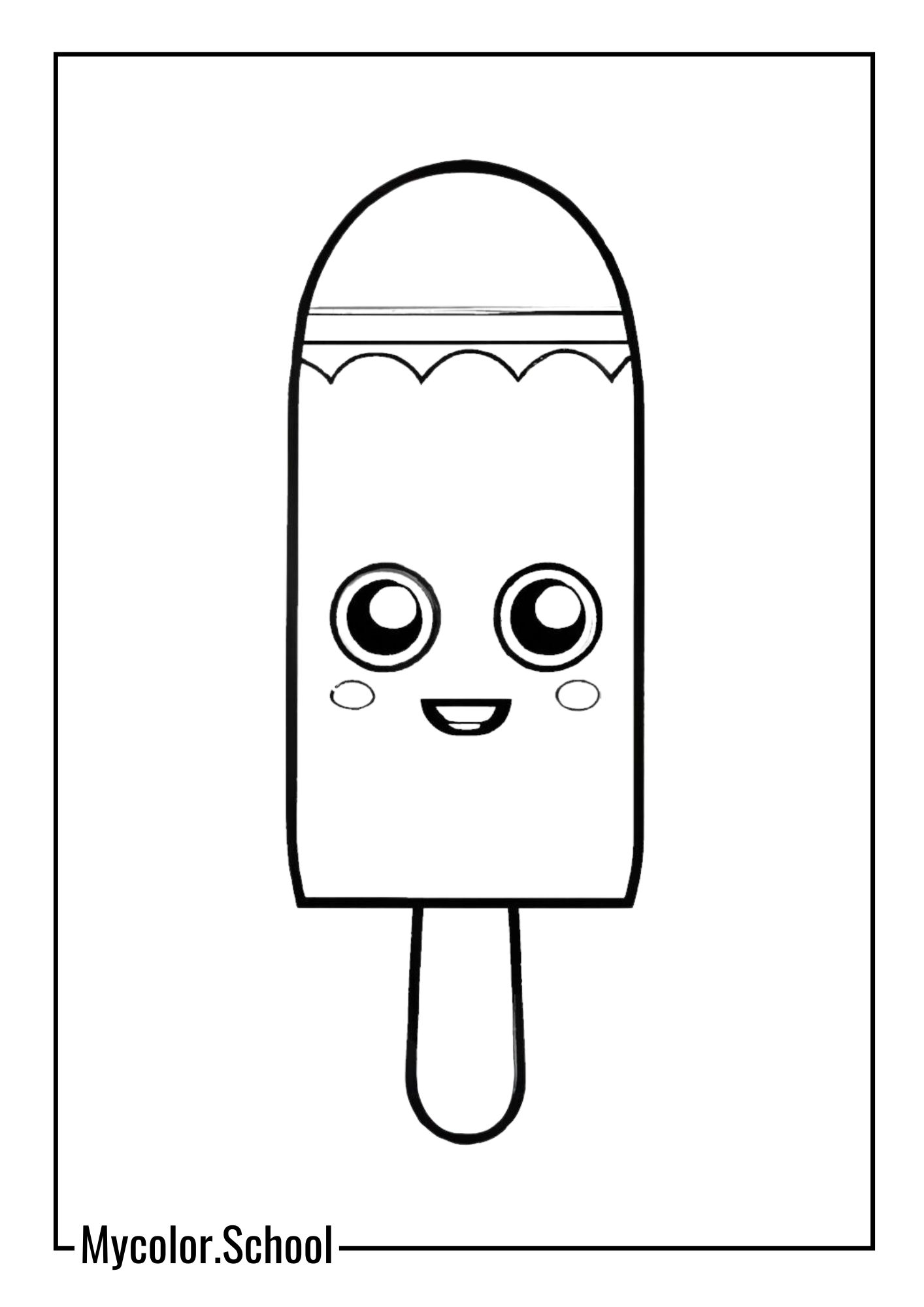 Dessert Coloring Pages popsicle