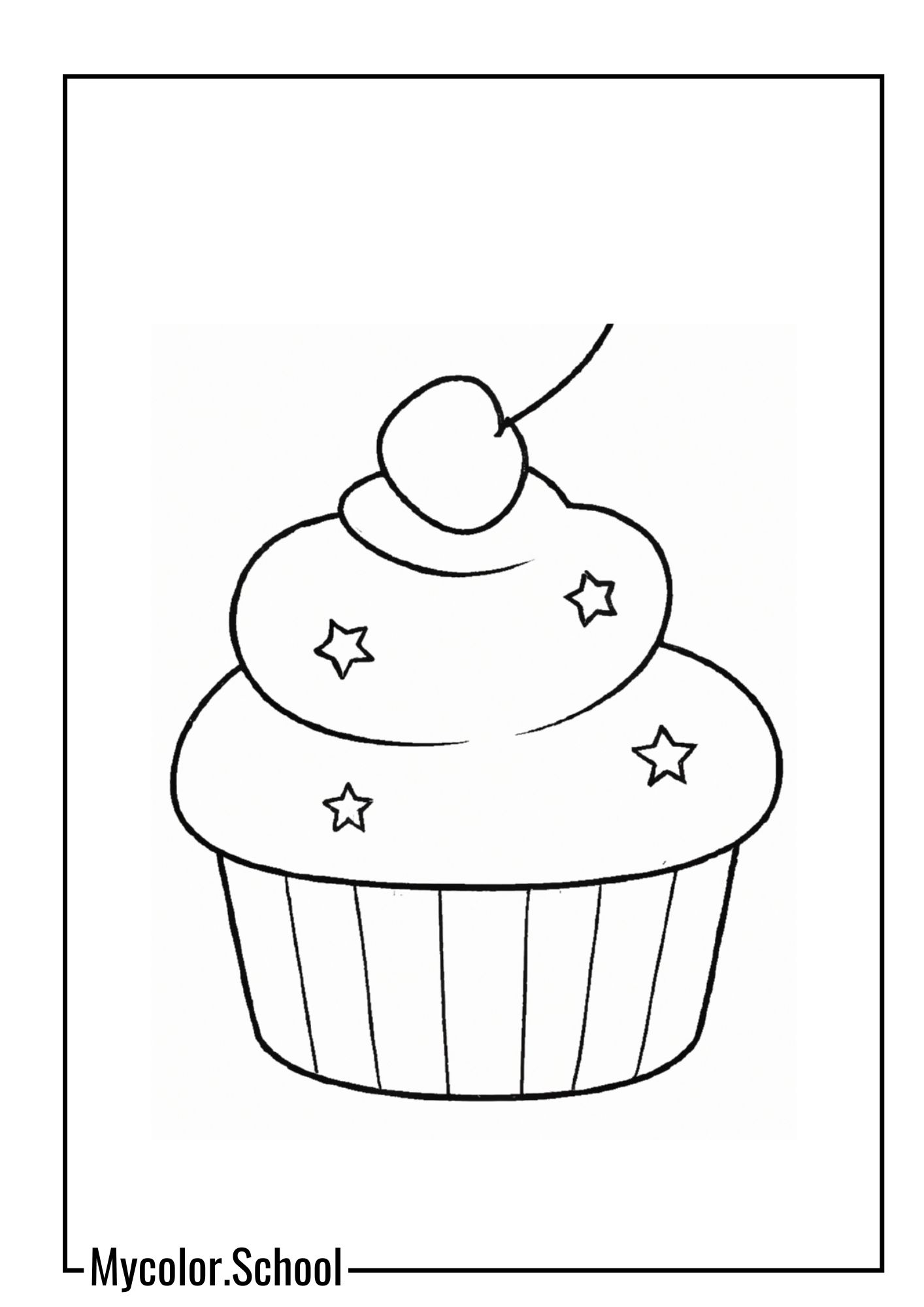 Dessert Coloring Pages cupcakes