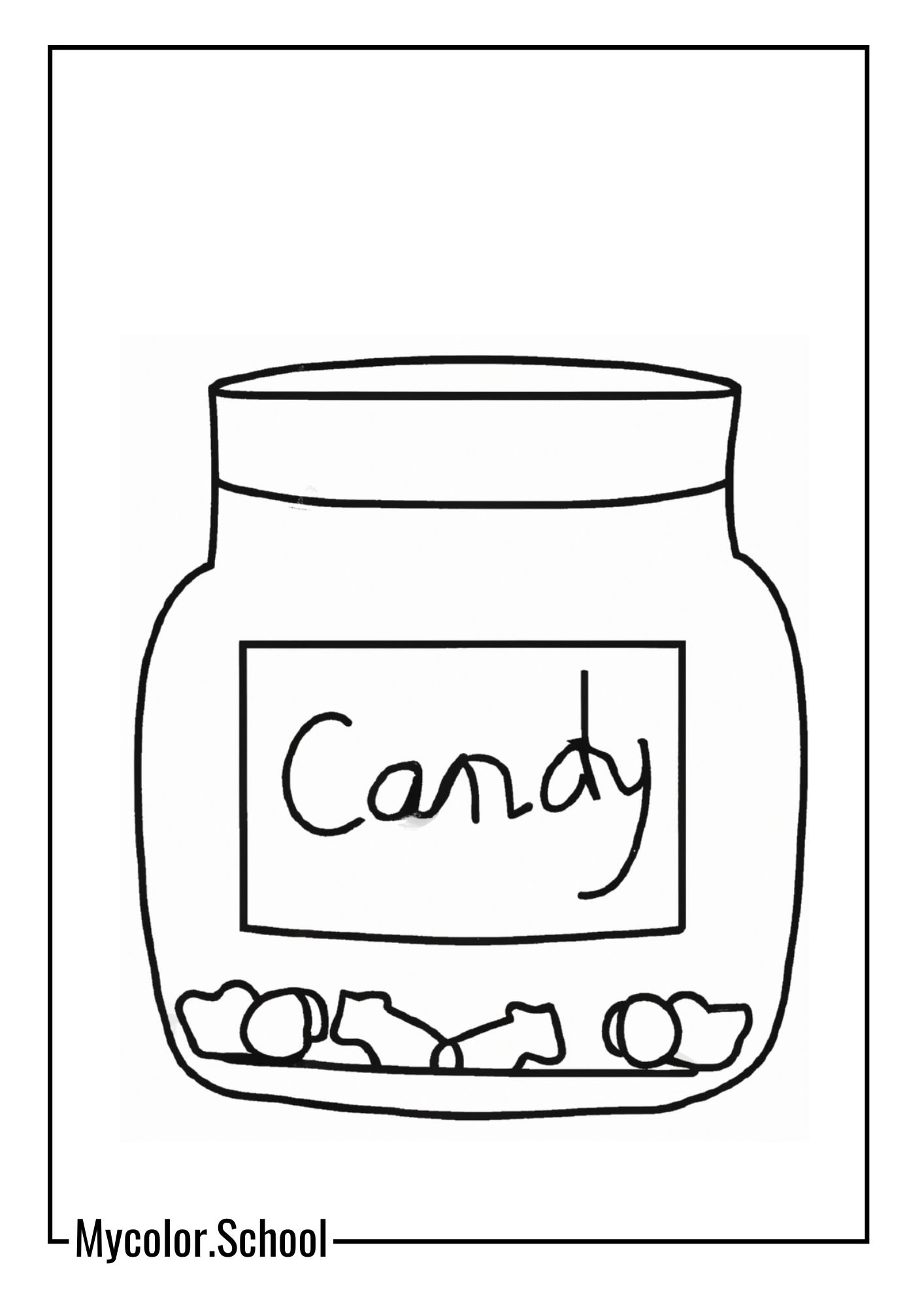 Dessert Coloring Pages candy jar