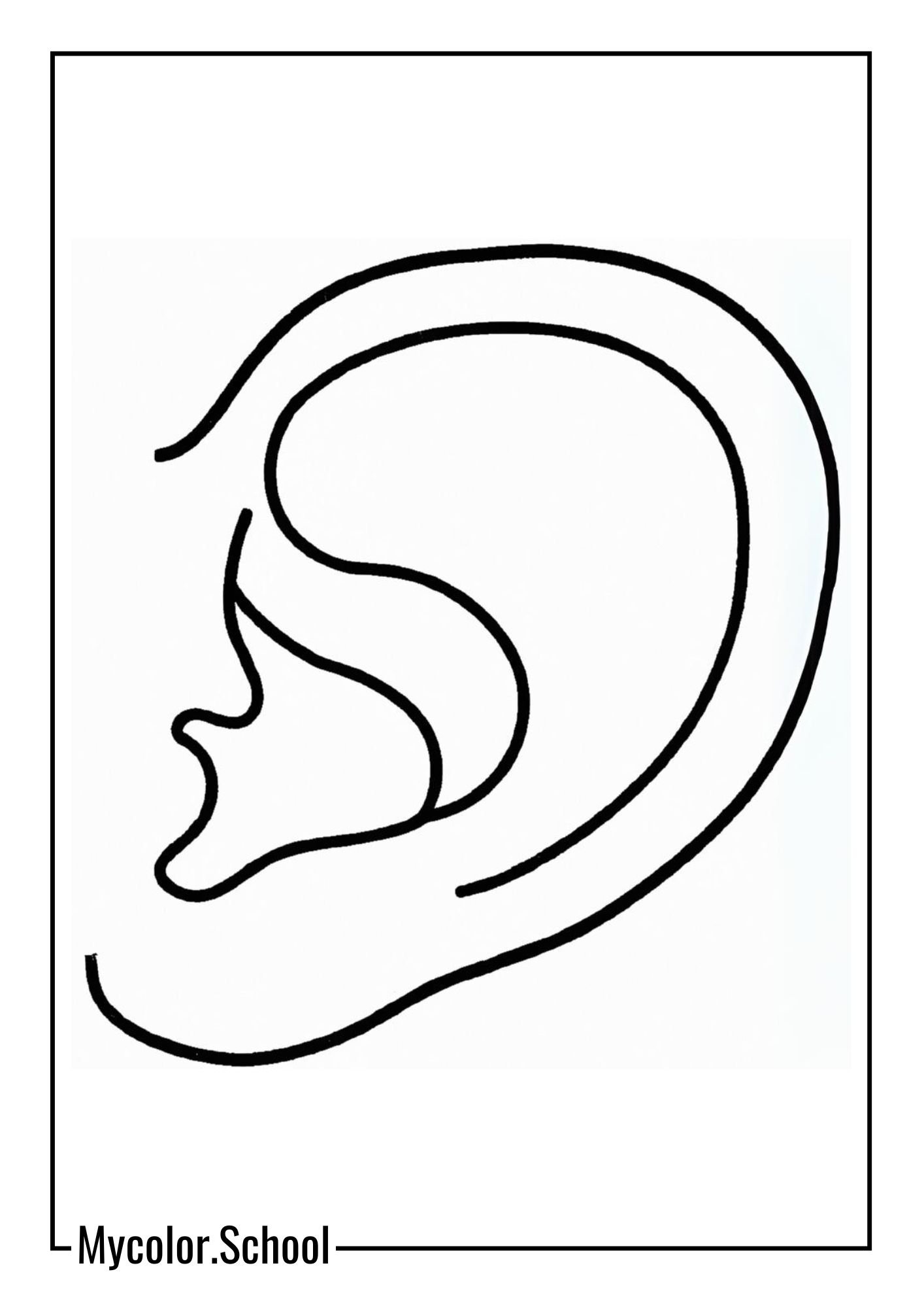 Ear Coloring Pages adorable ear