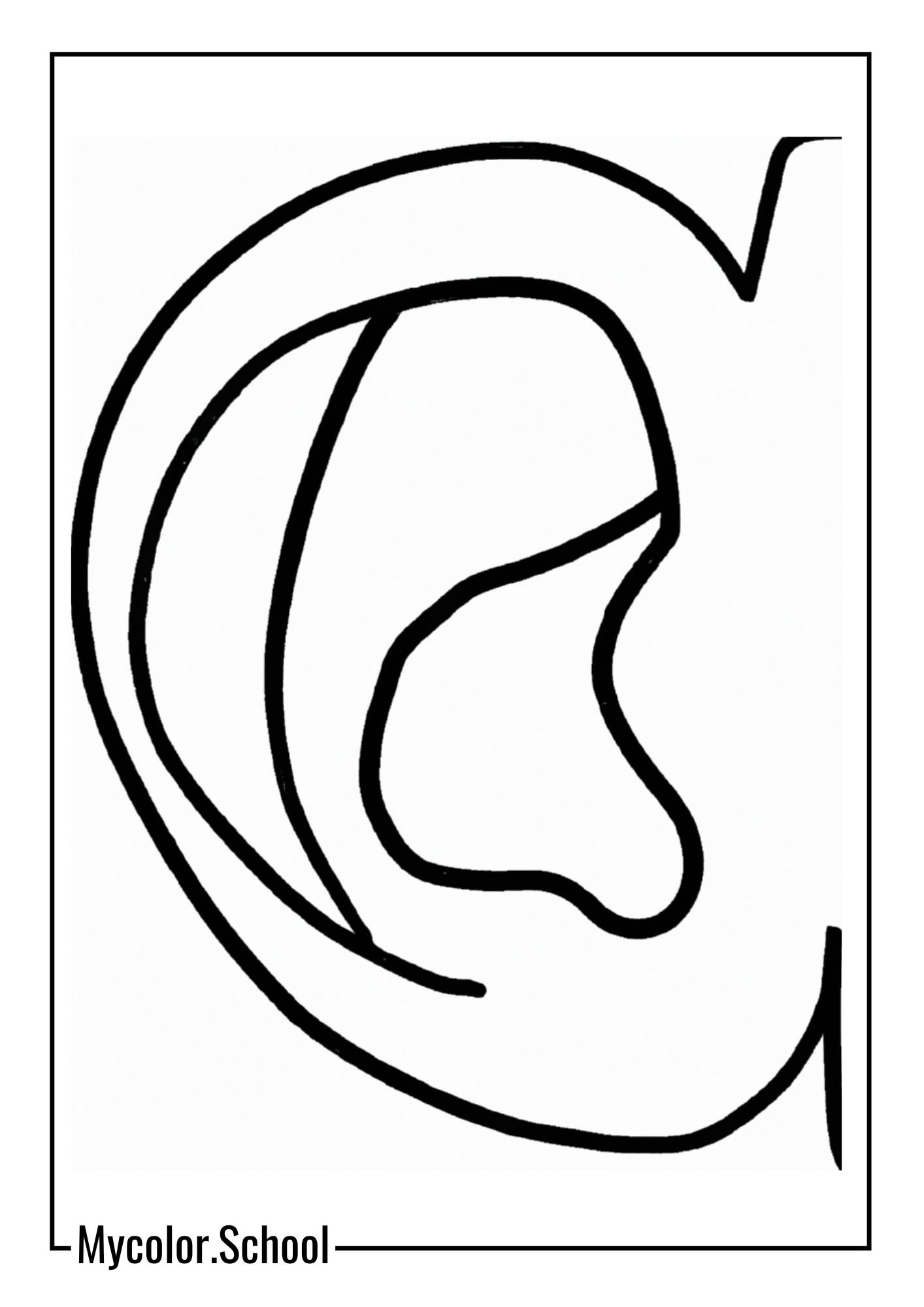 Ear Coloring Pages big ear