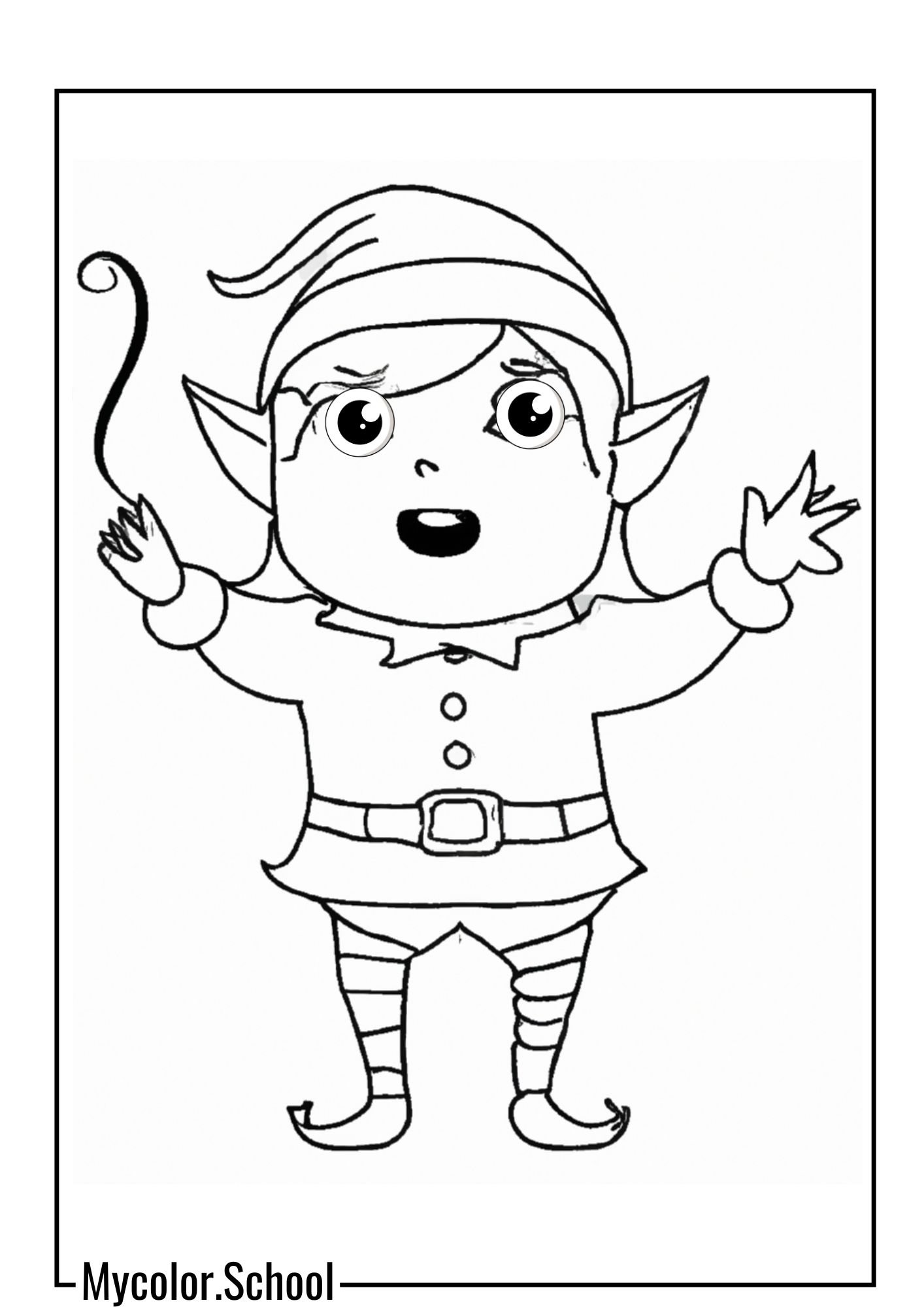 Elf Coloring Pages elf casting a spell