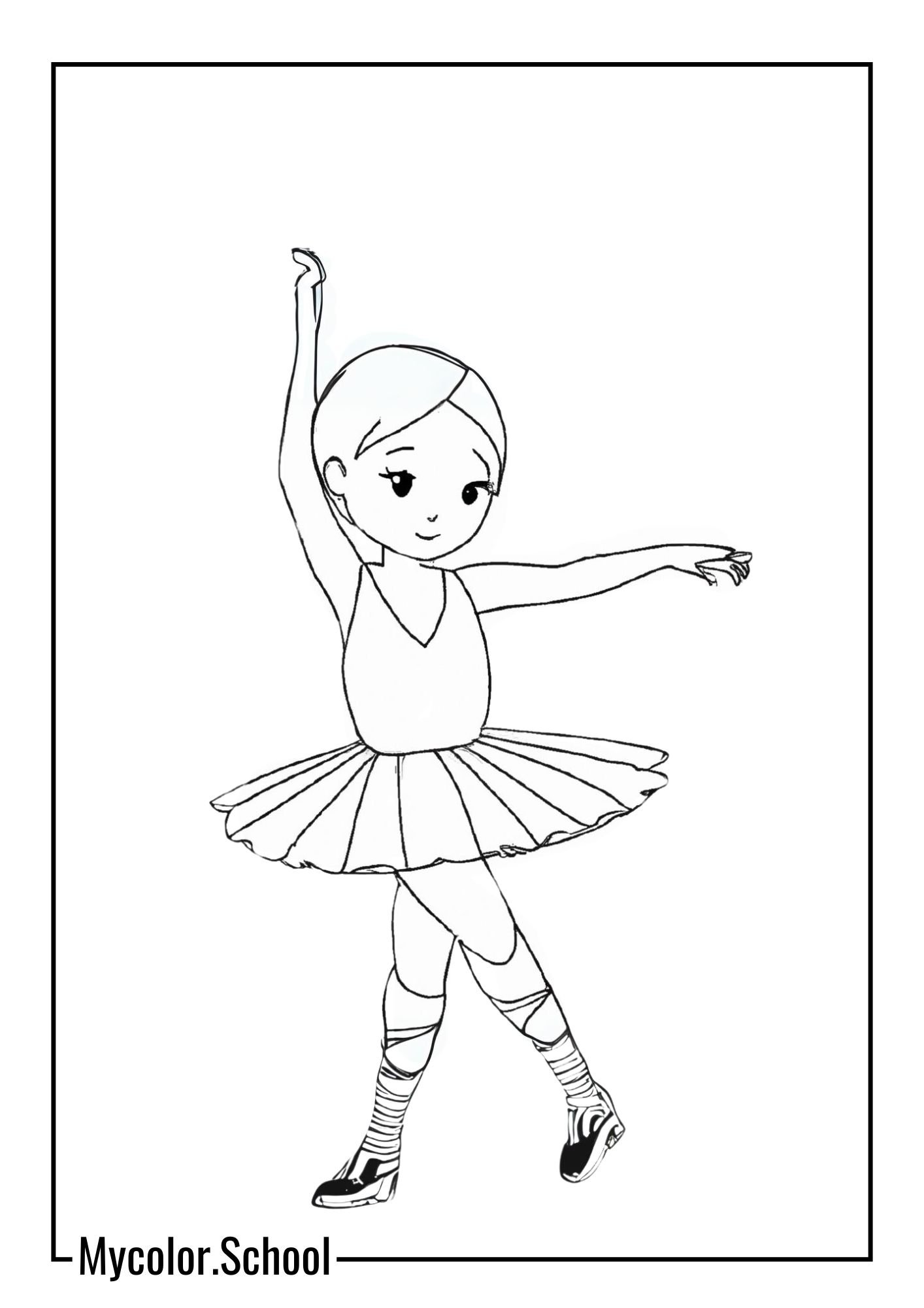 Girl Coloring Pages cute ballerina