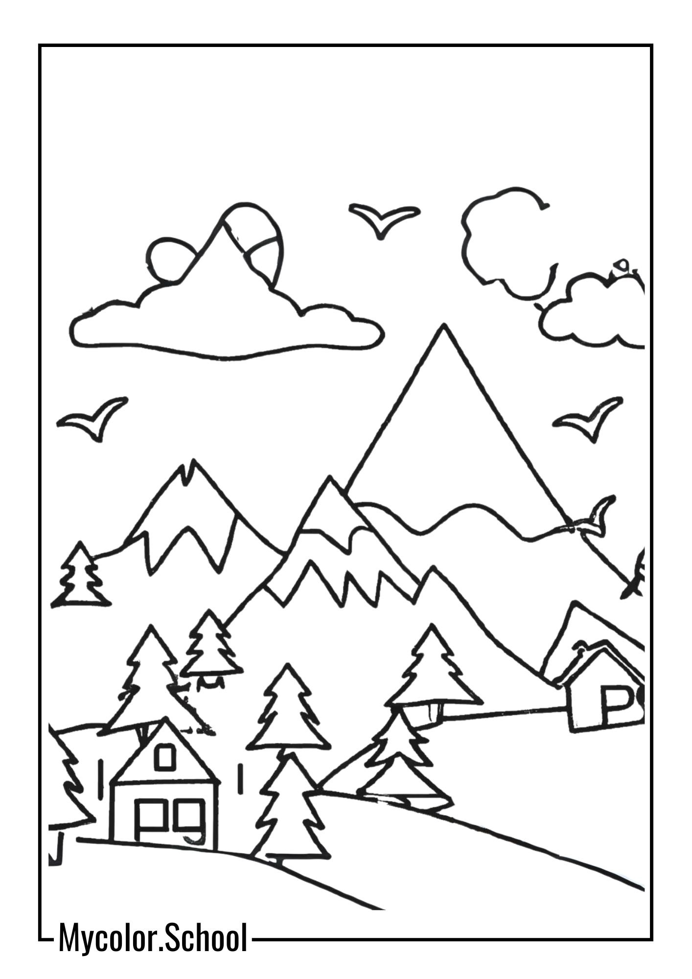Globe Coloring Pages different landscapes