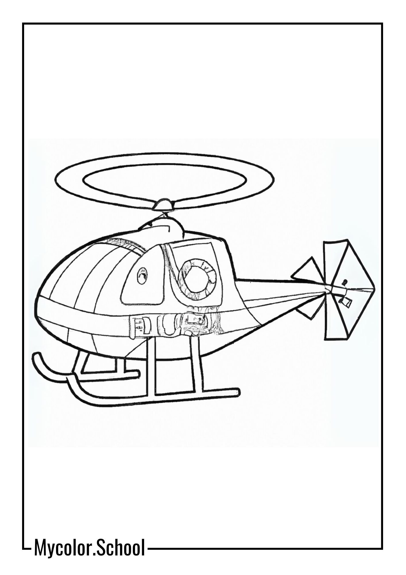 Helicopter Coloring Pages Rescue Helicopter