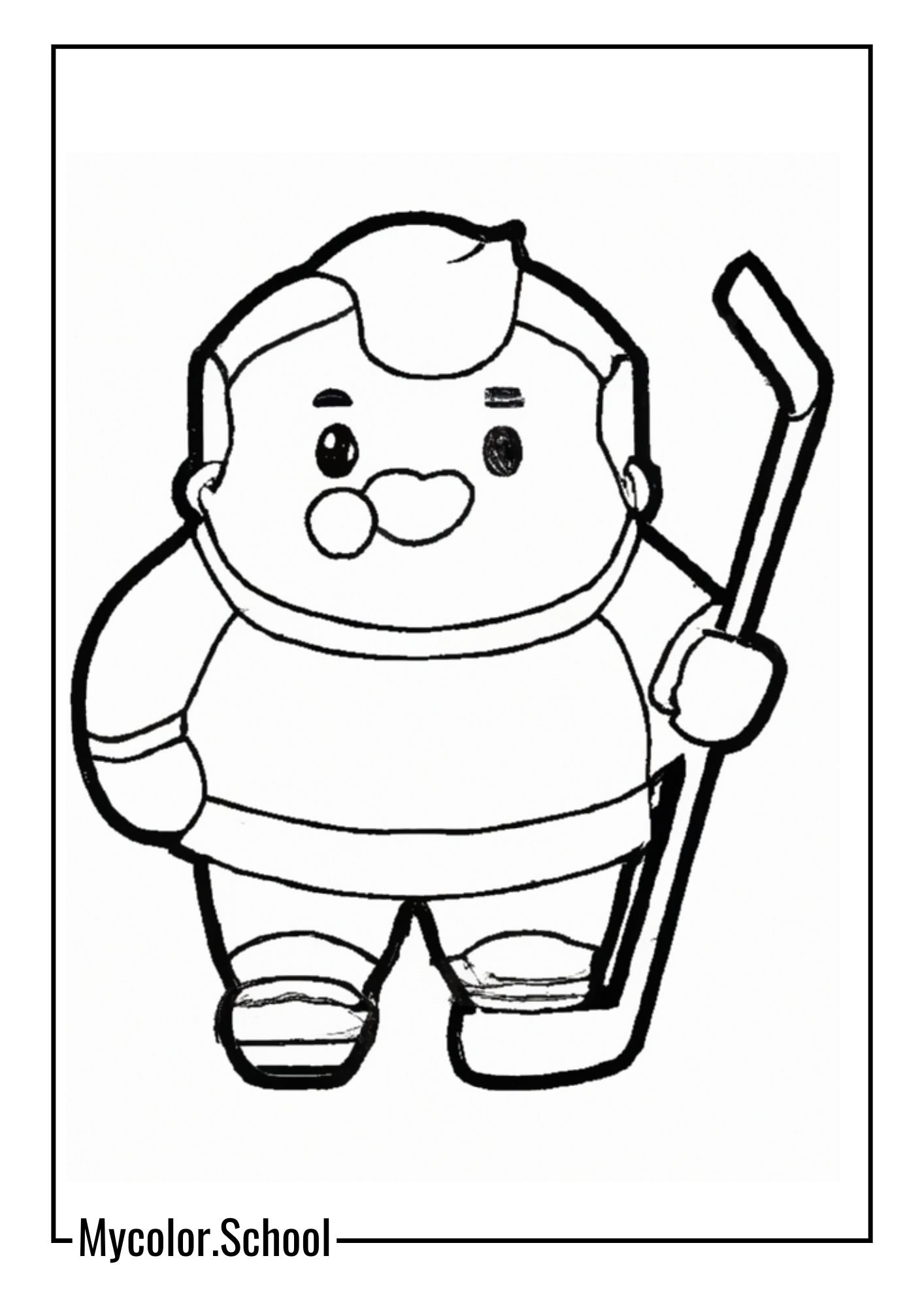 Hockey Coloring Pages Hockey Mascot