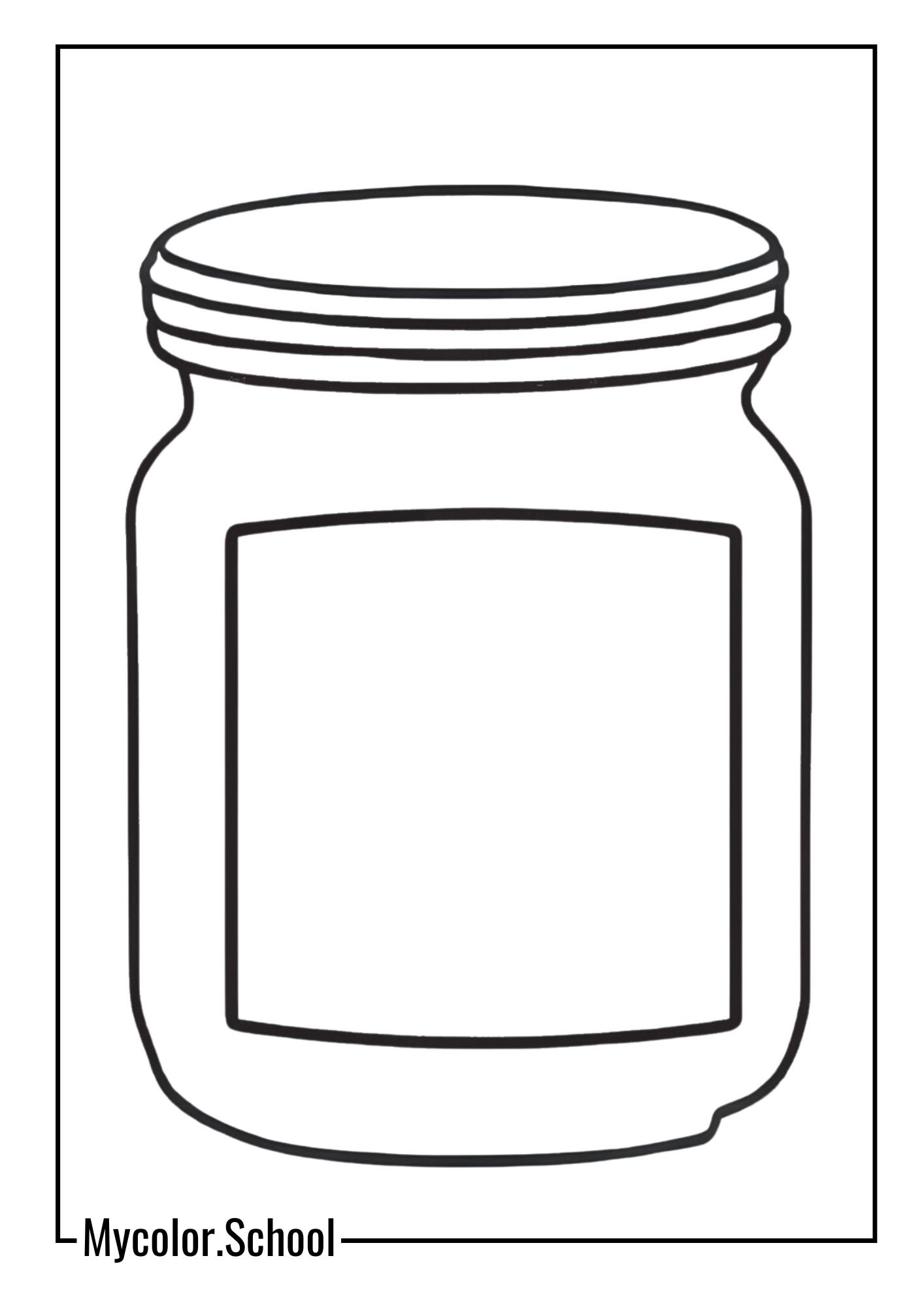 Jar Coloring Pages Watercolor Magic