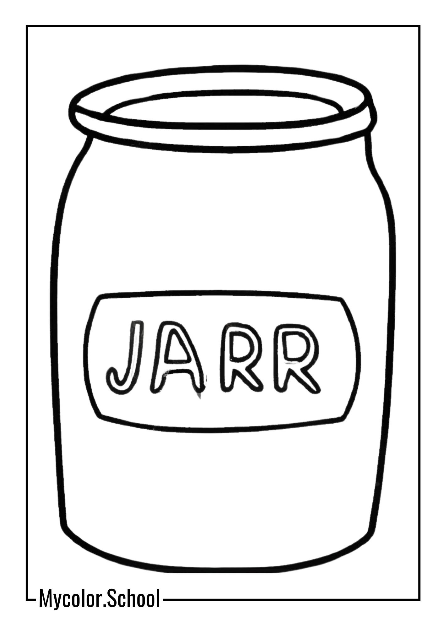 Jar Coloring Pages Marker Madness
