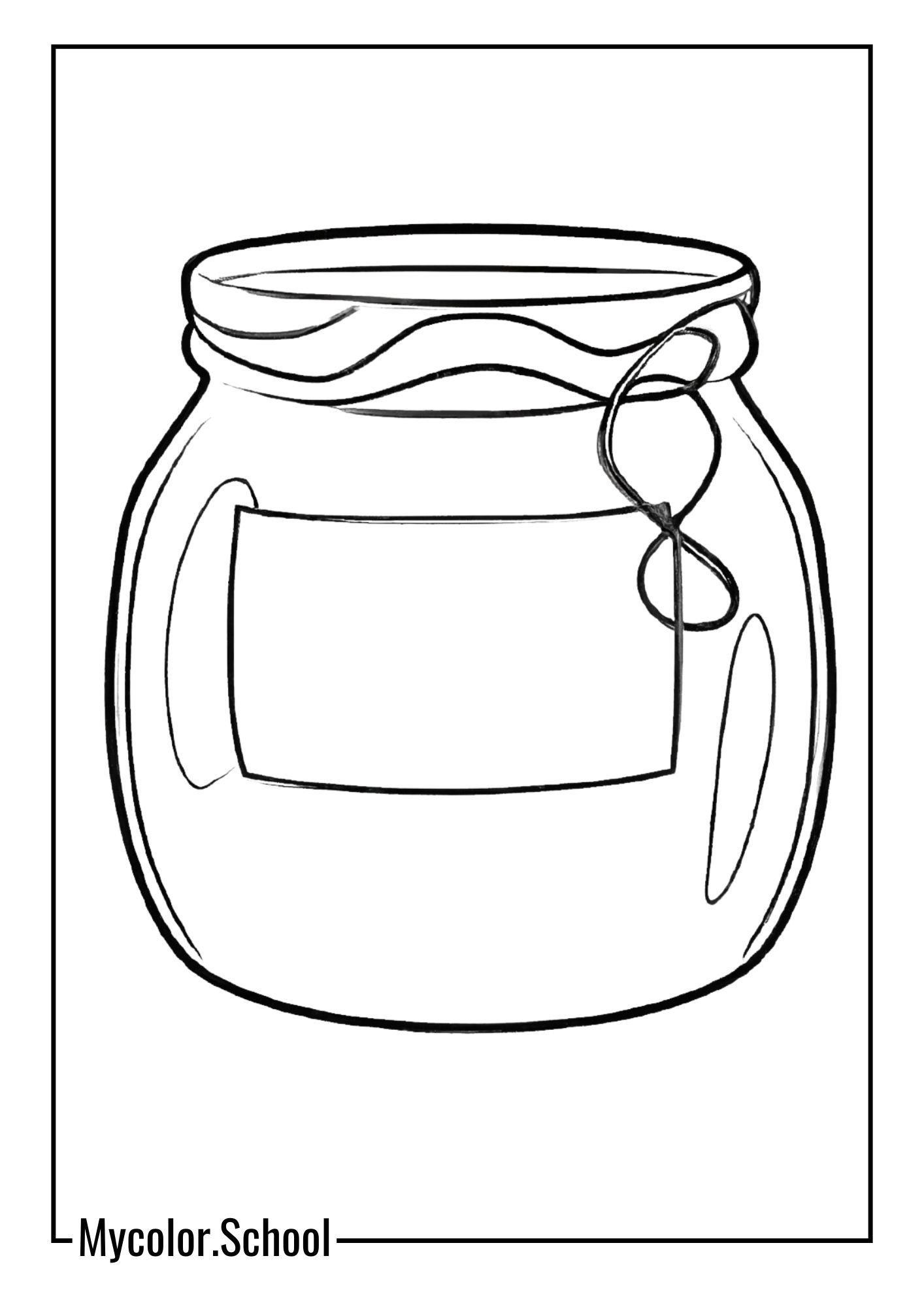 Jar Coloring Pages Glitter Galore