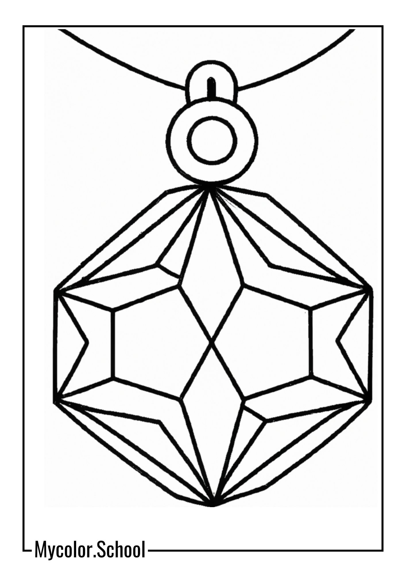 Jewelry Coloring Pages Amethyst