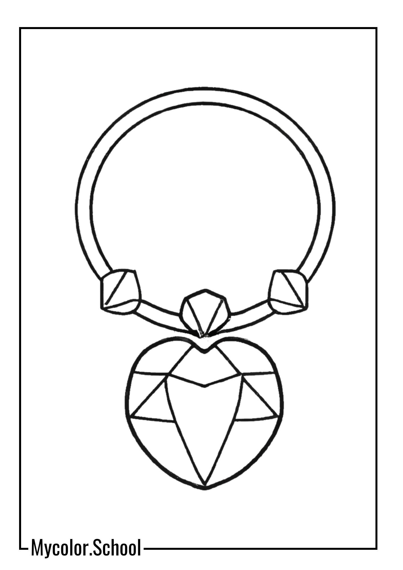 Jewelry Coloring Pages Topaz