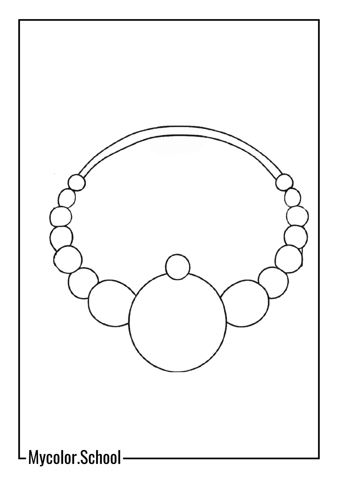 Jewelry Coloring Pages Pearl