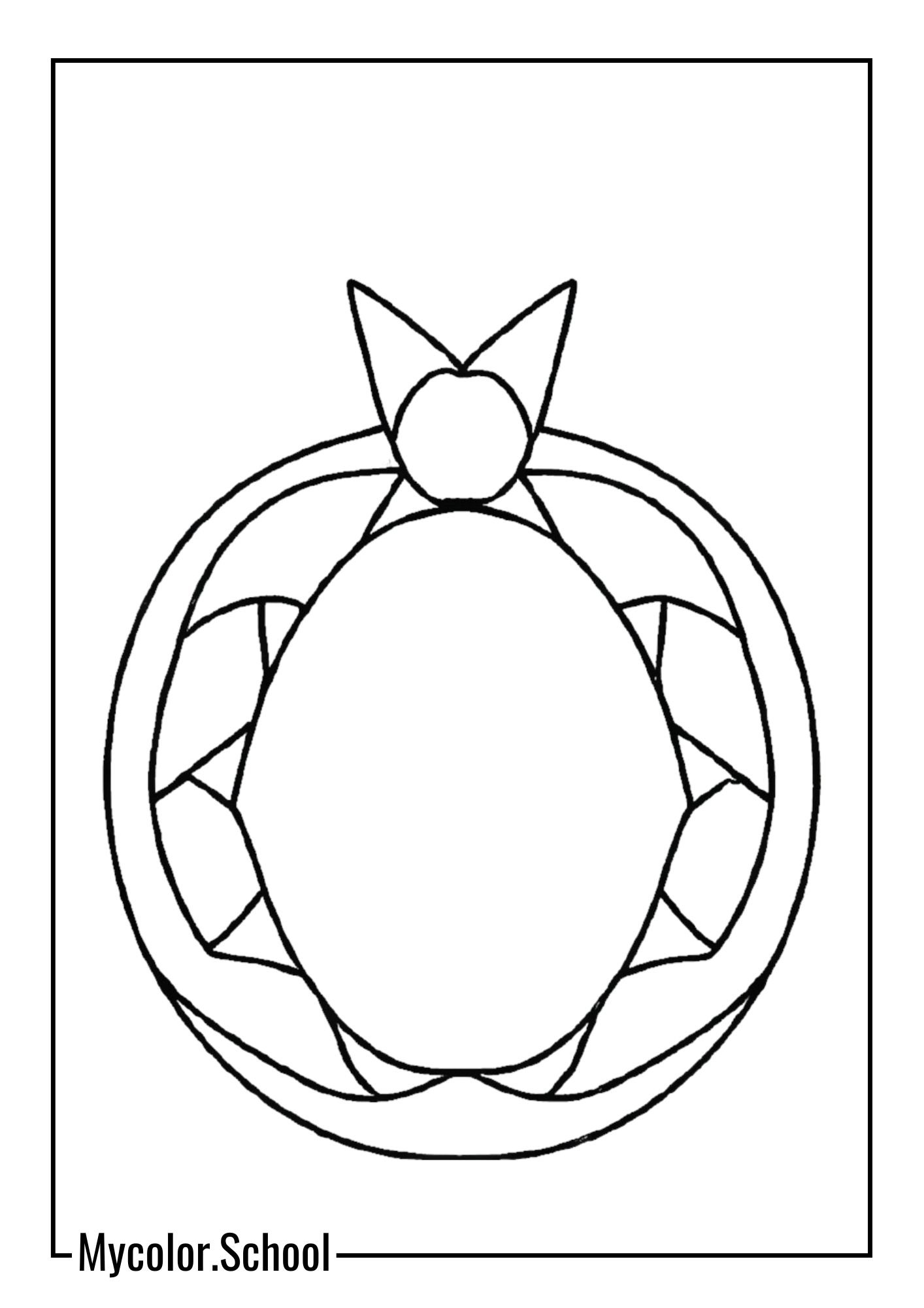 Jewelry Coloring Pages Garnet