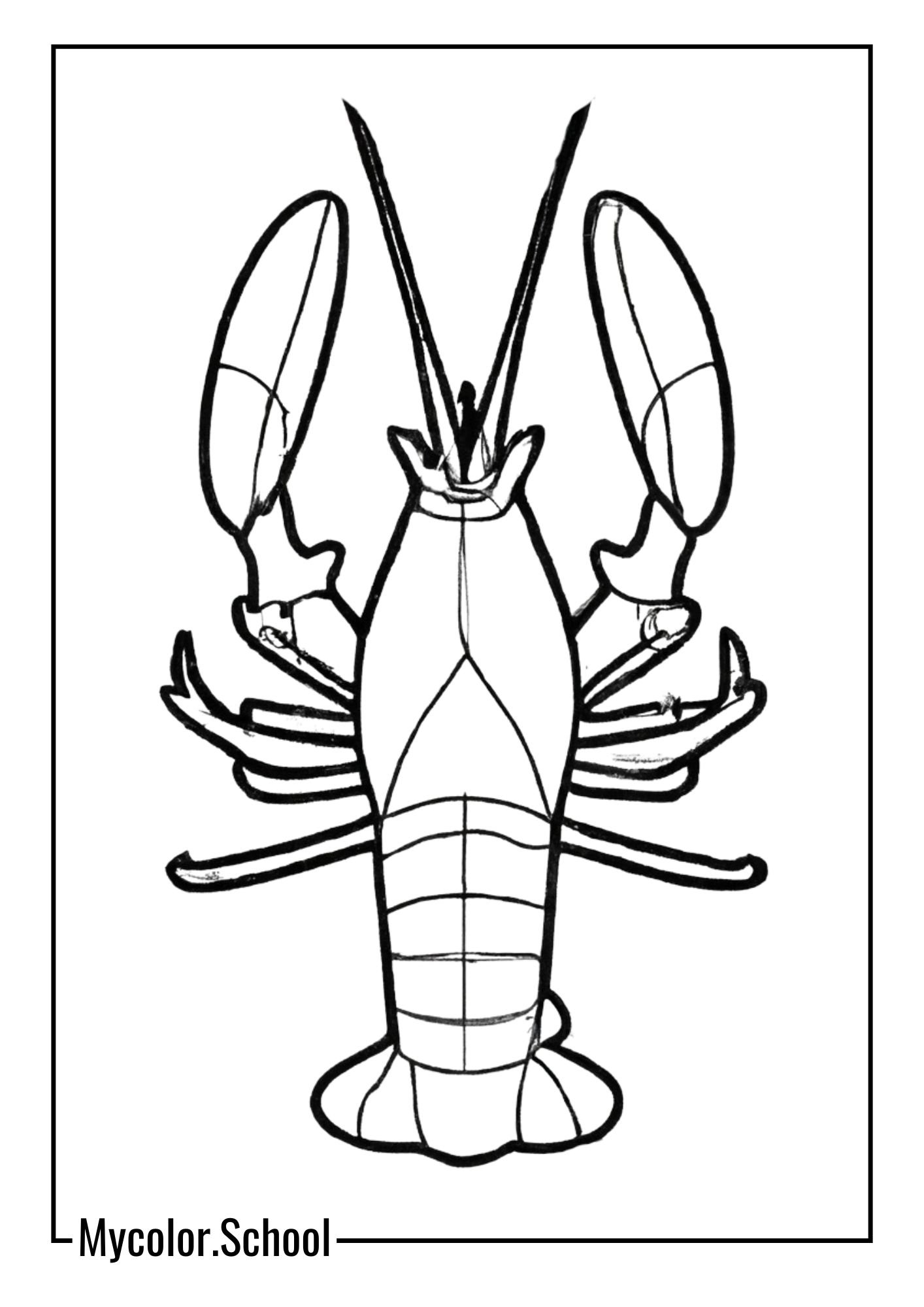Lobster Coloring Pages Skeleton Lobster
