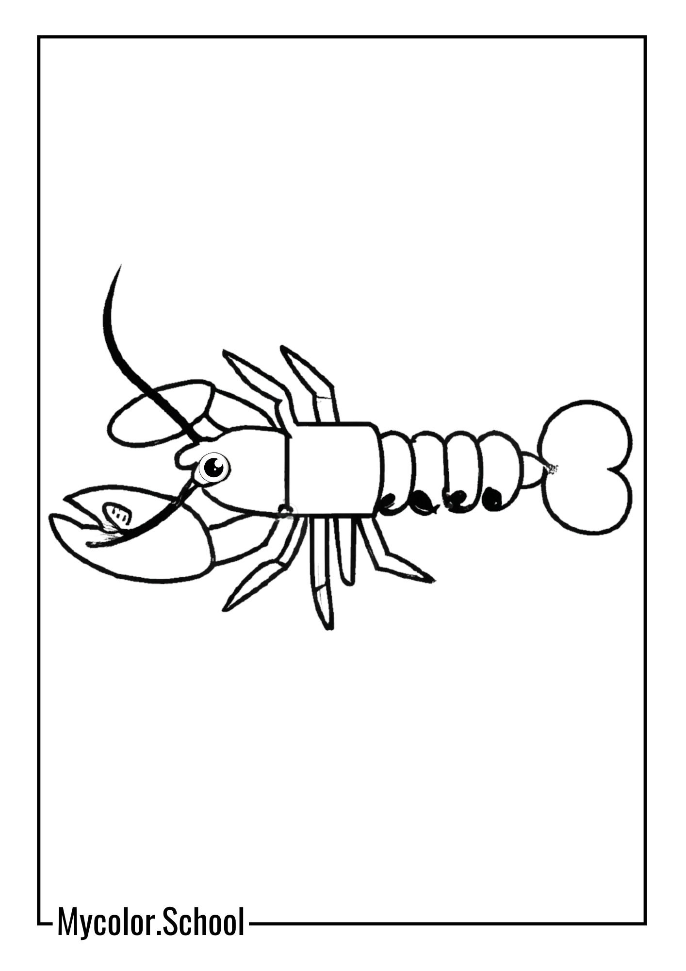 Lobster Coloring Pages Lovable Lobster