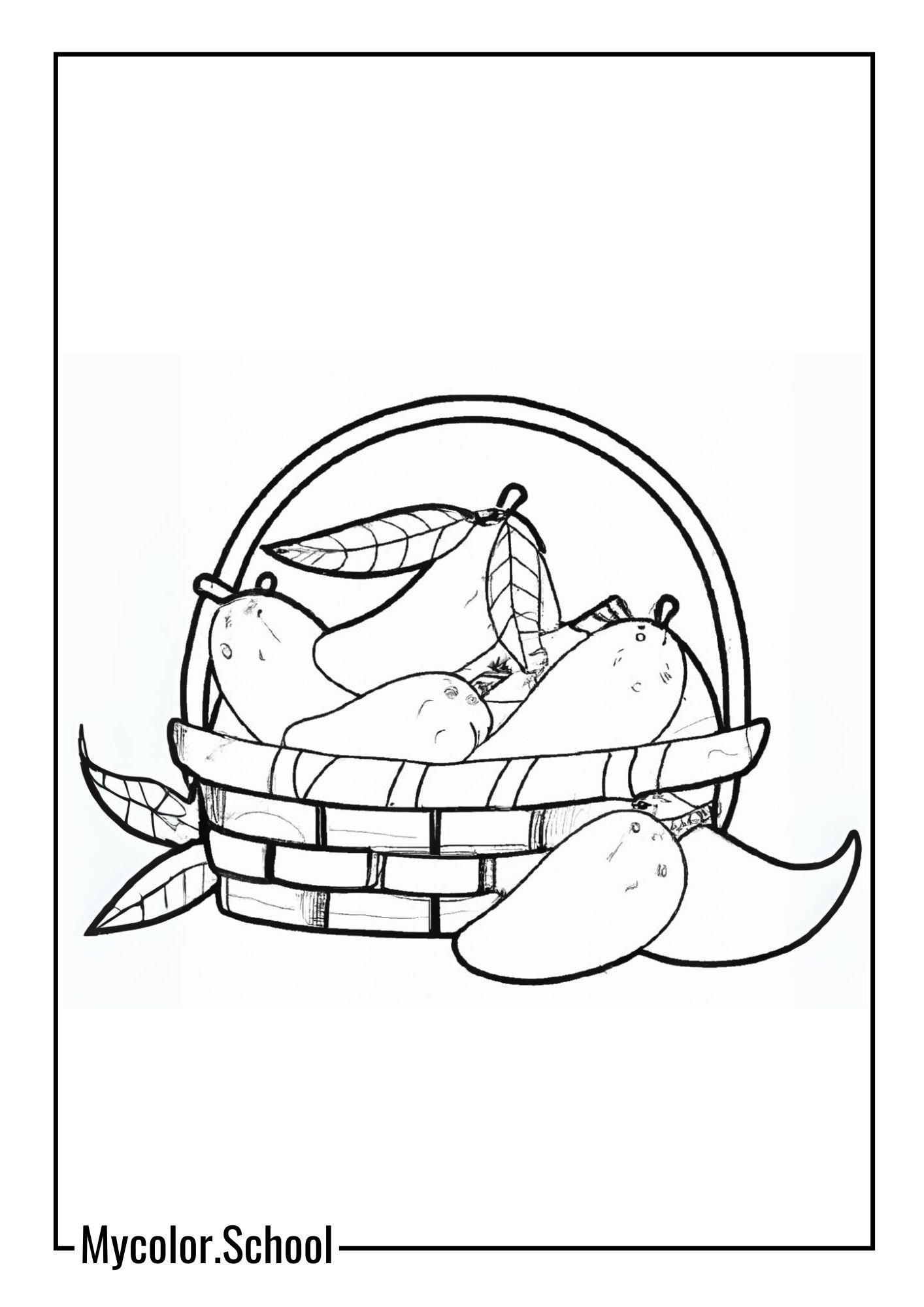 Mango Coloring Pages delicious fruit