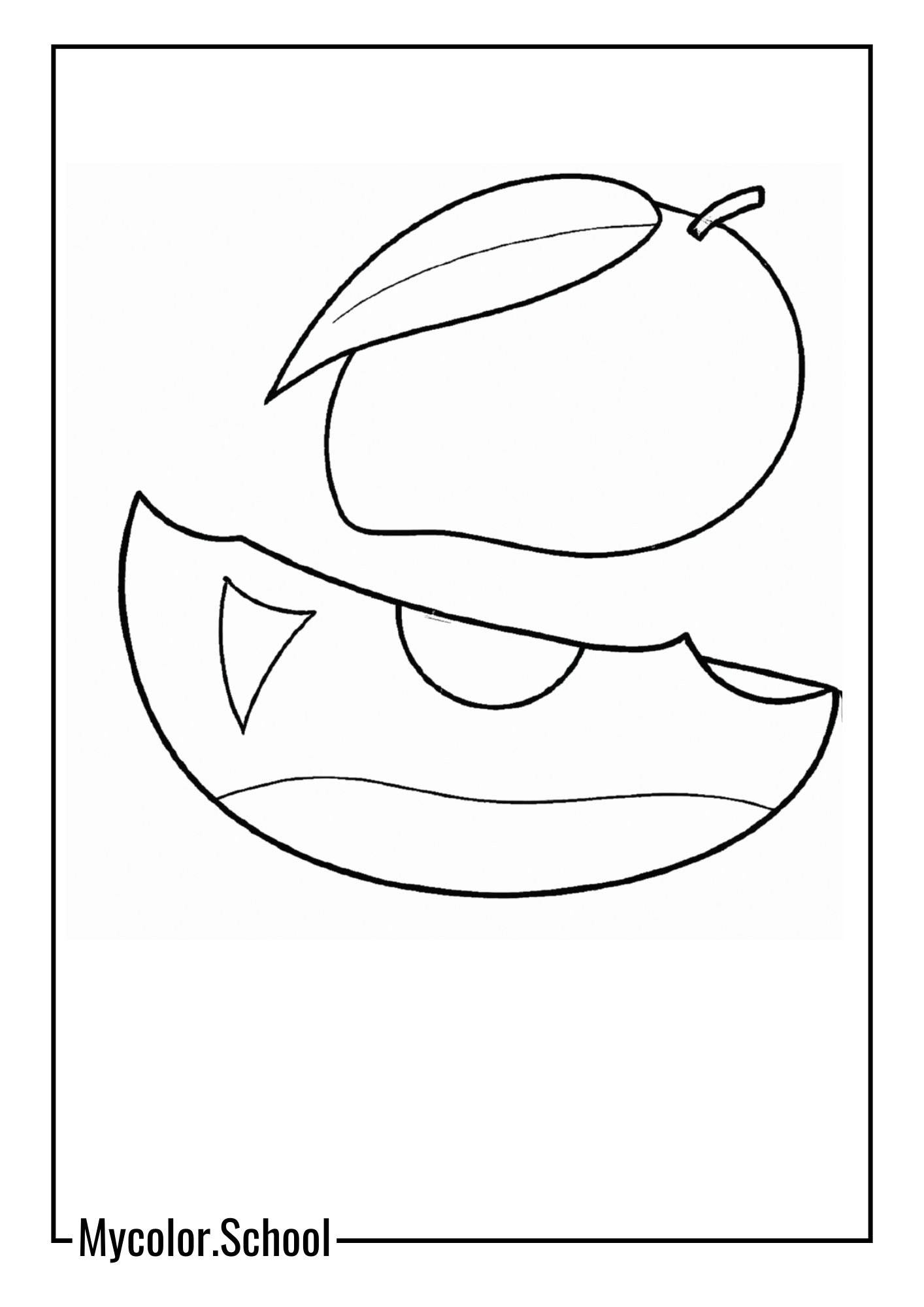 Mango Coloring Pages Slice Mango