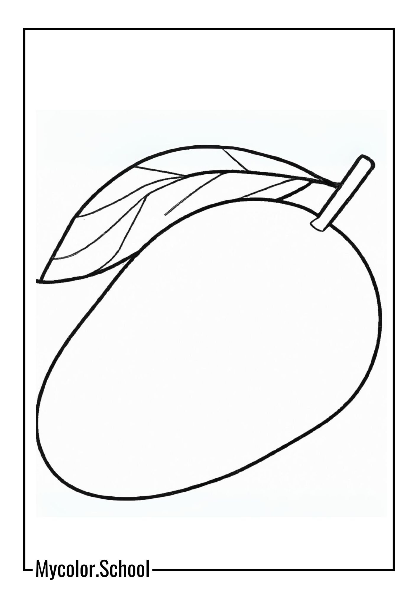 Mango Coloring Pages realistic Fruit