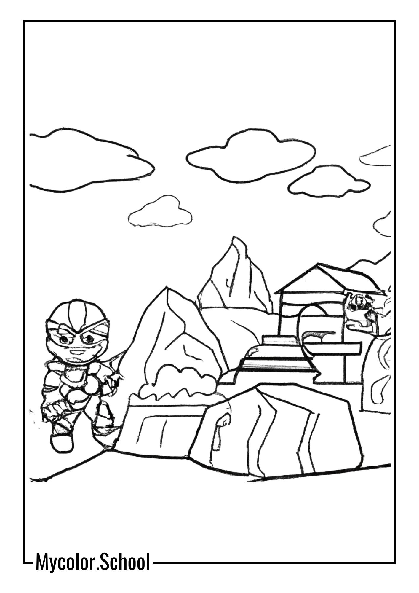 Ninjago Coloring Pages Ninjago landscape