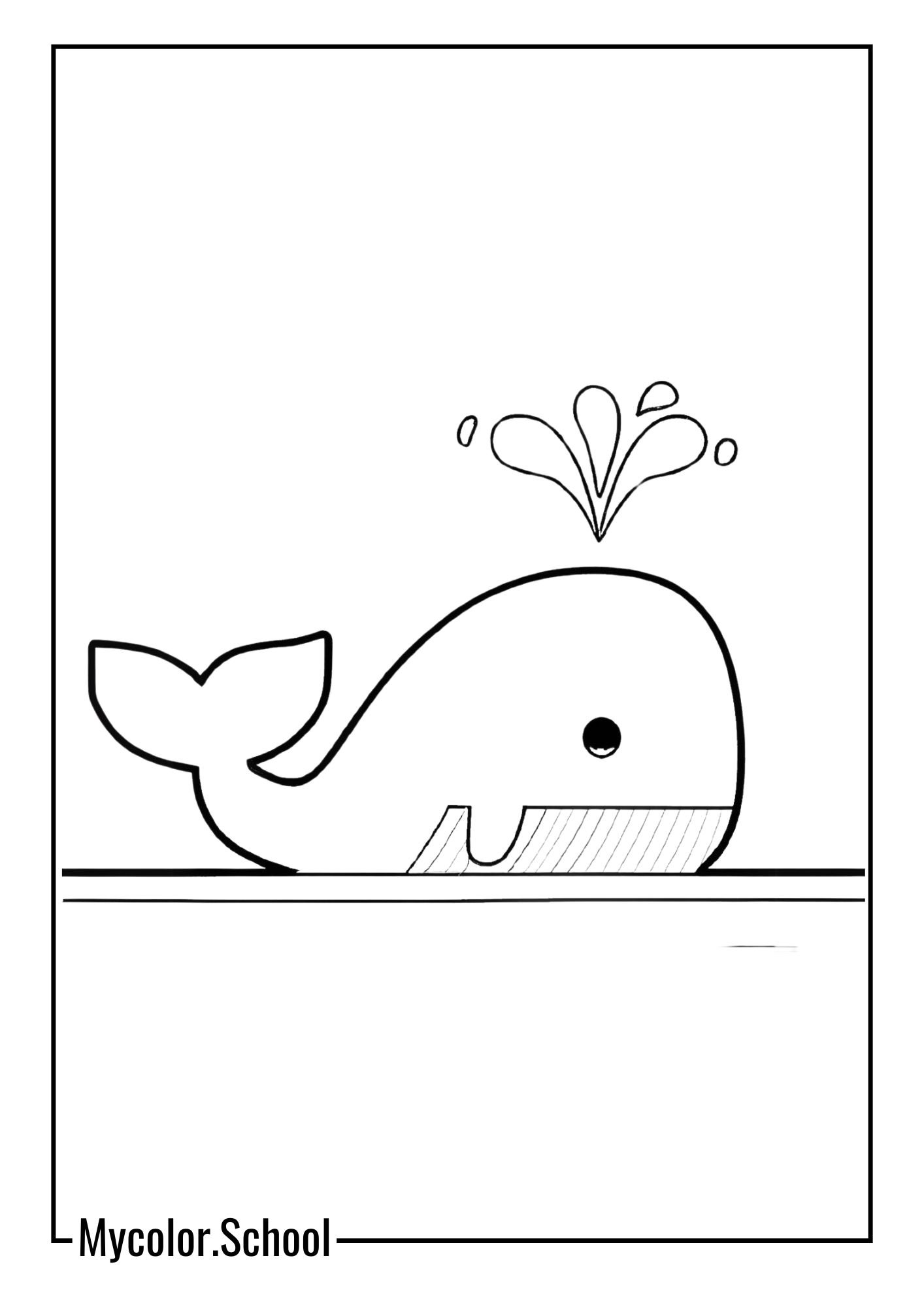 Ocean Coloring Pages magnificent whale