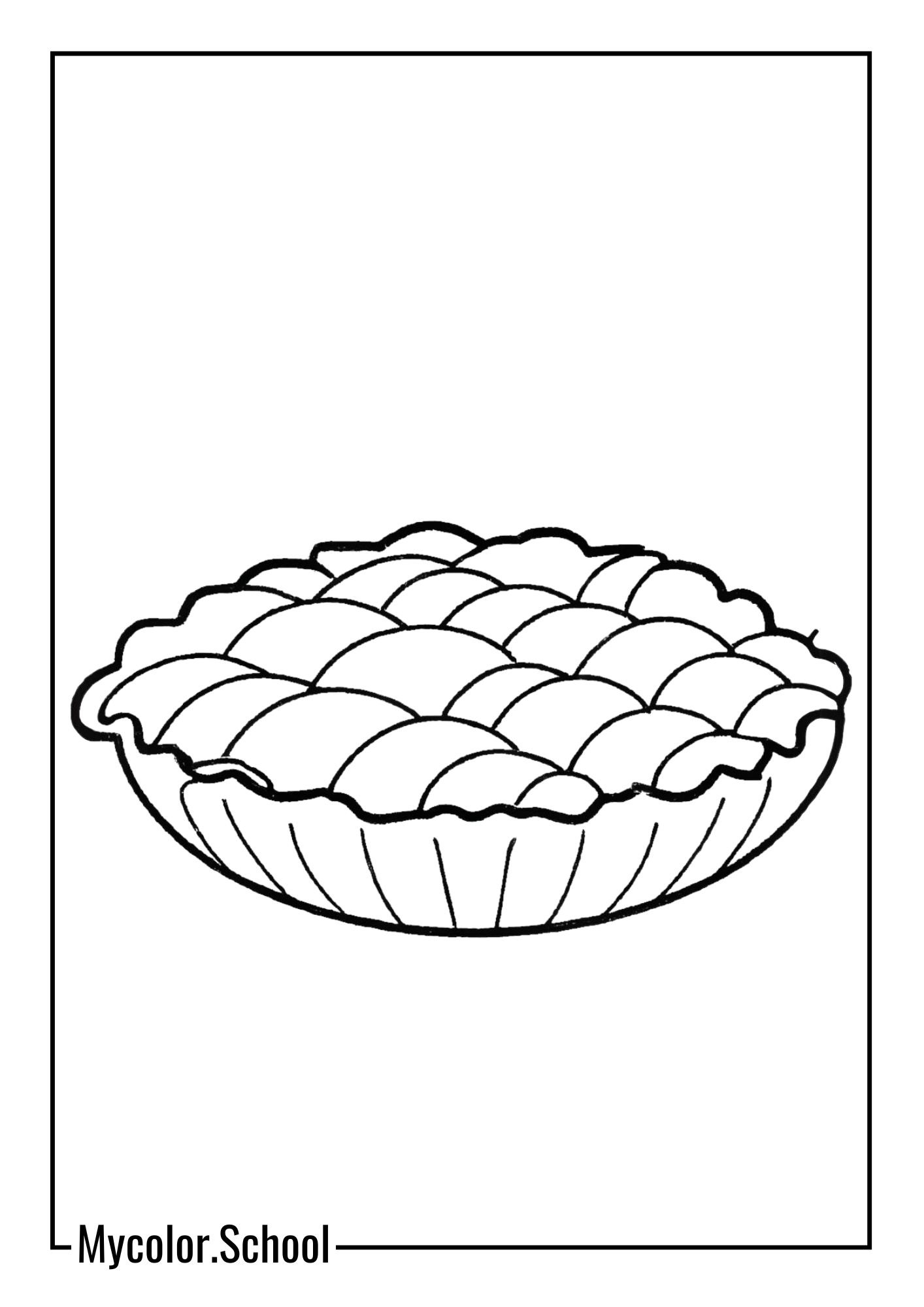 Pie Coloring Pages slice of apple pie